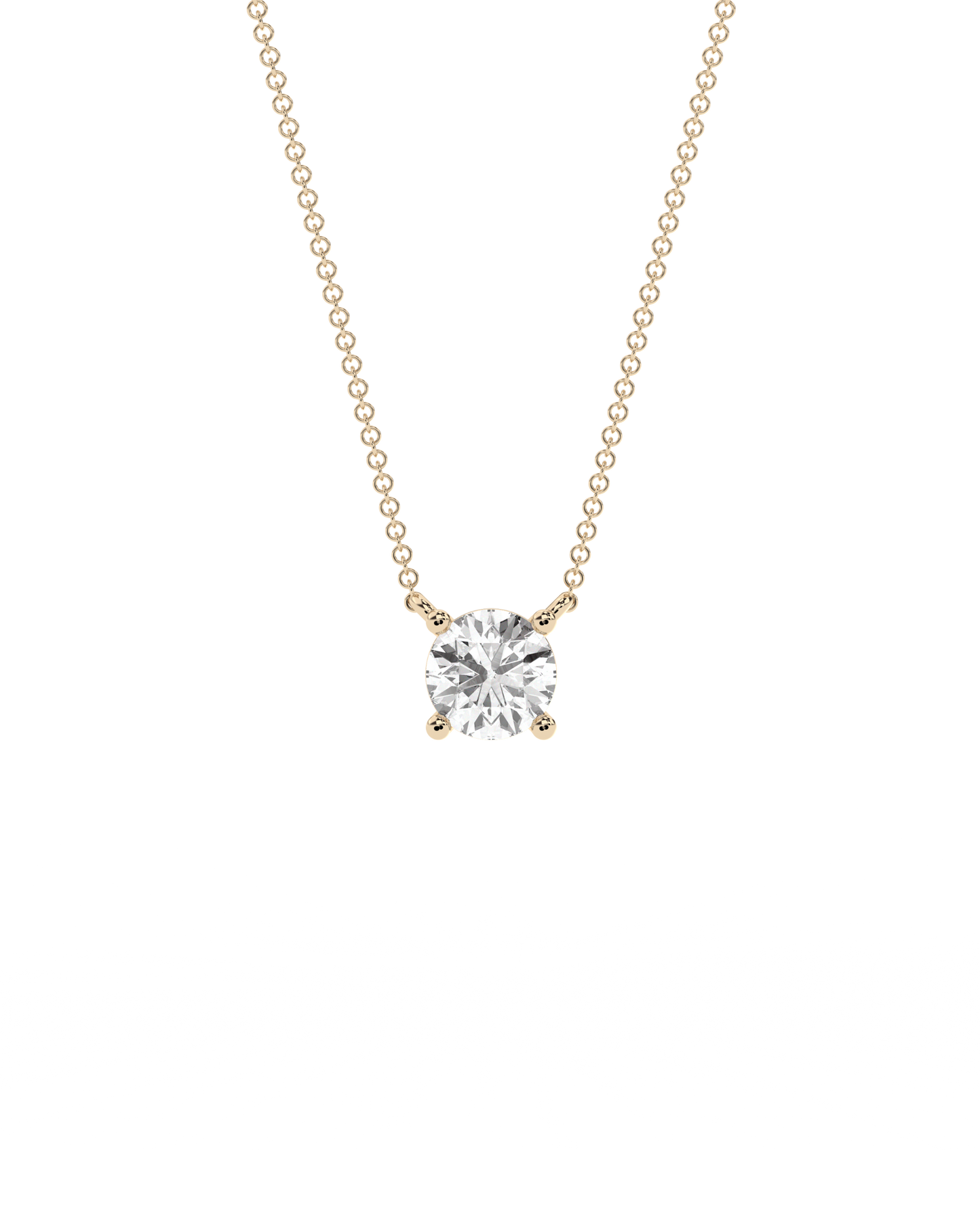 Prong Diamond Necklace 14K Gold (0.50 ct.)