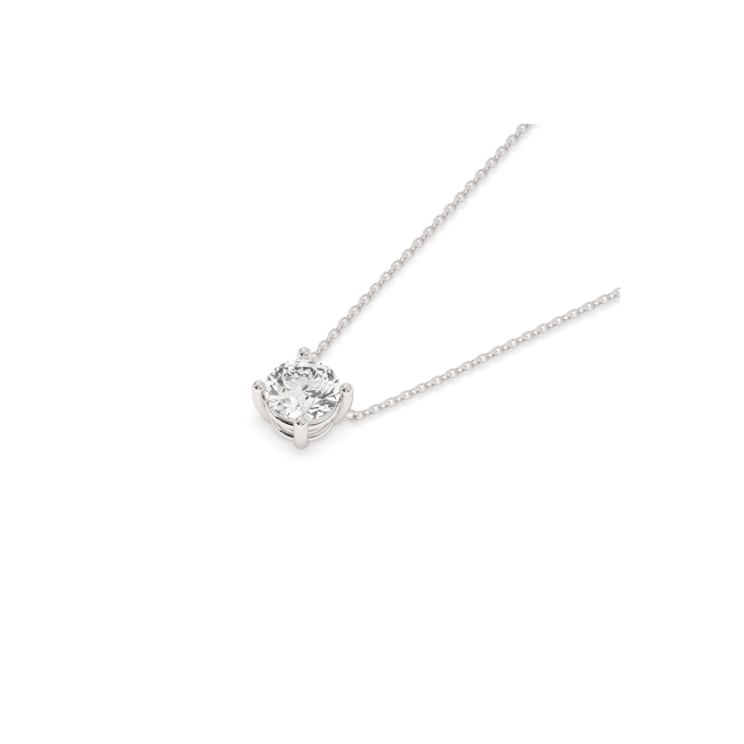 Prong Diamond Necklace 14K Gold (1.0 ct.)