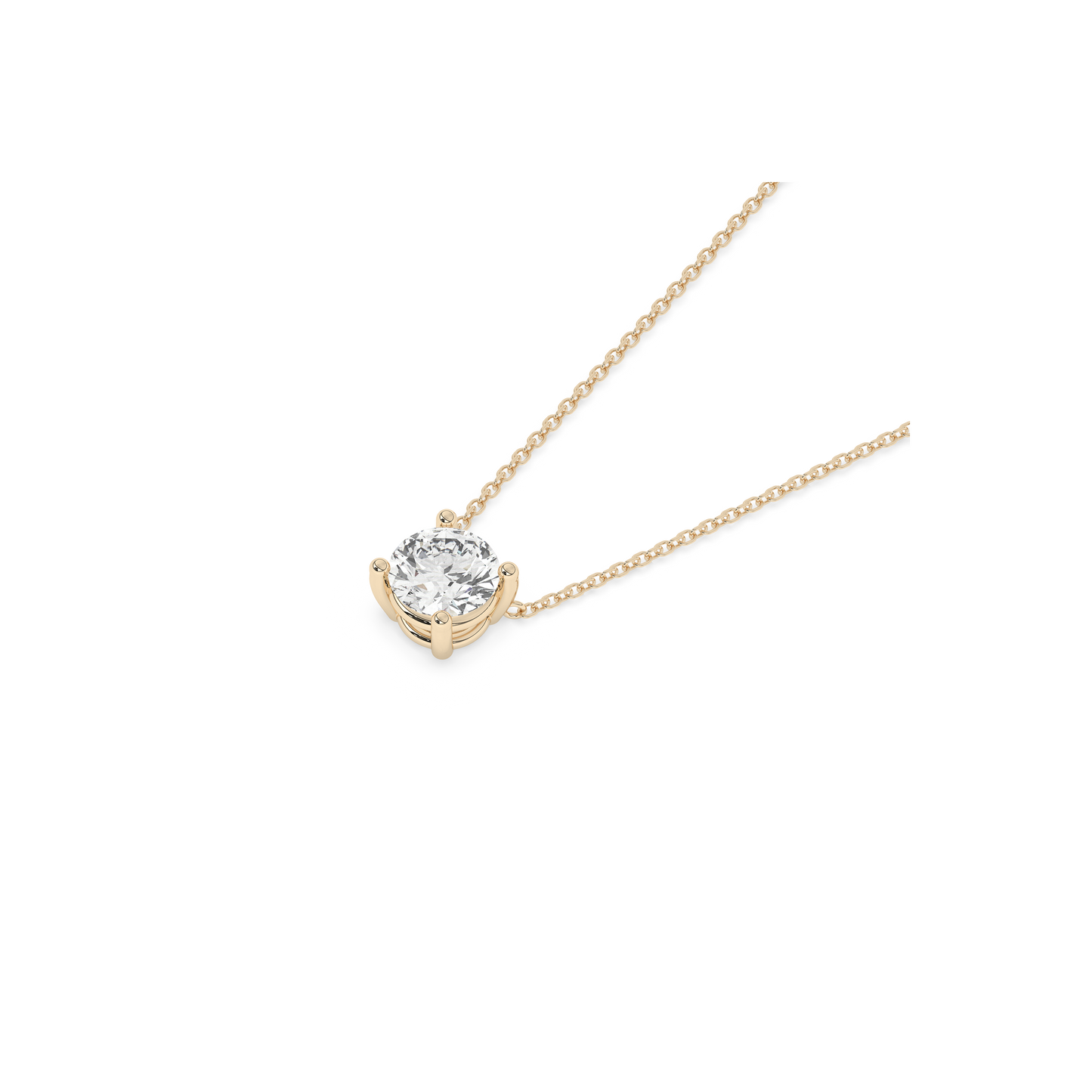 Prong Diamond Necklace 14K Gold (1.0 ct.)