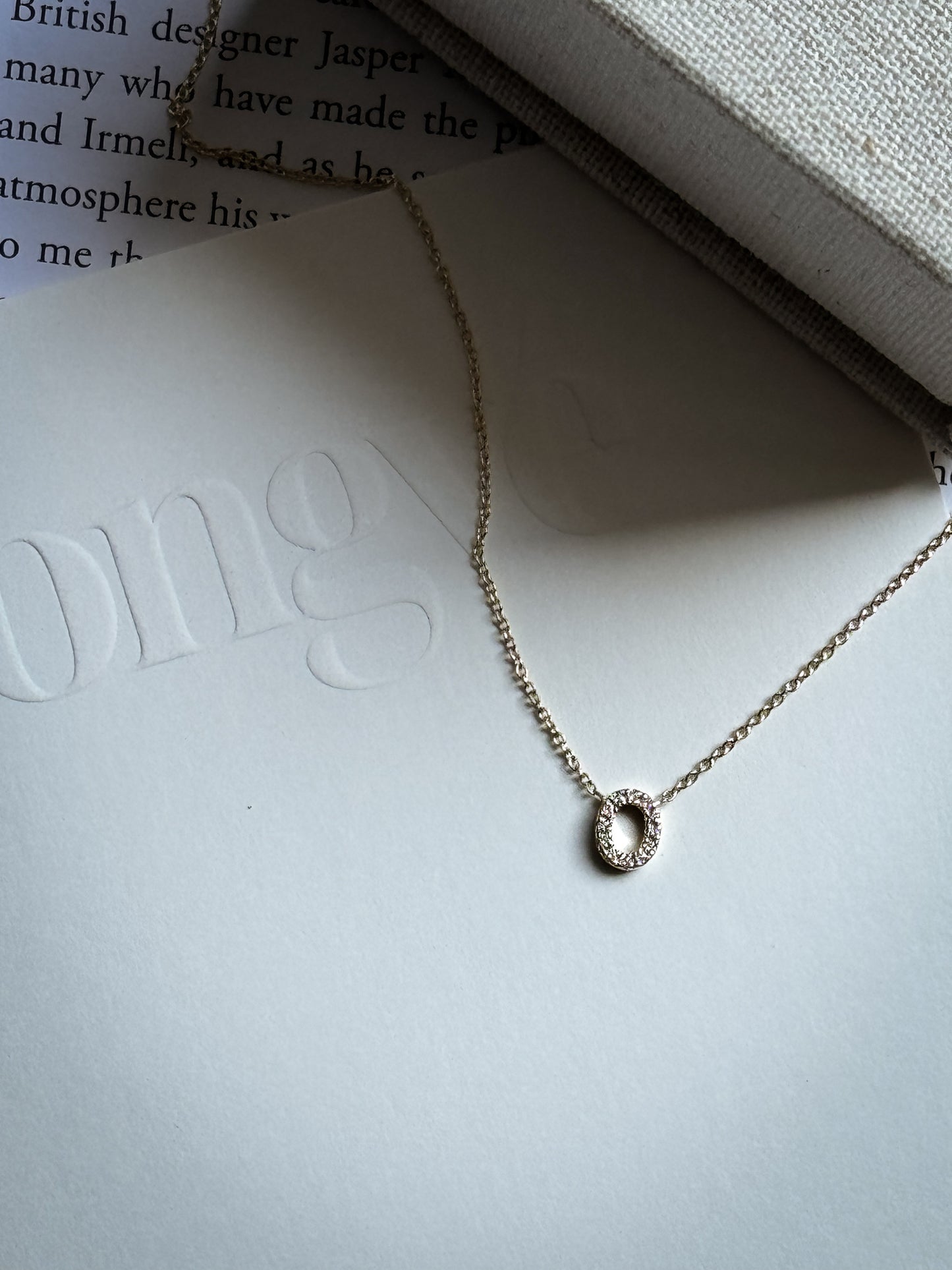 Letter Diamond Necklace | A-Z | 14K Gold (0.04 ct.)