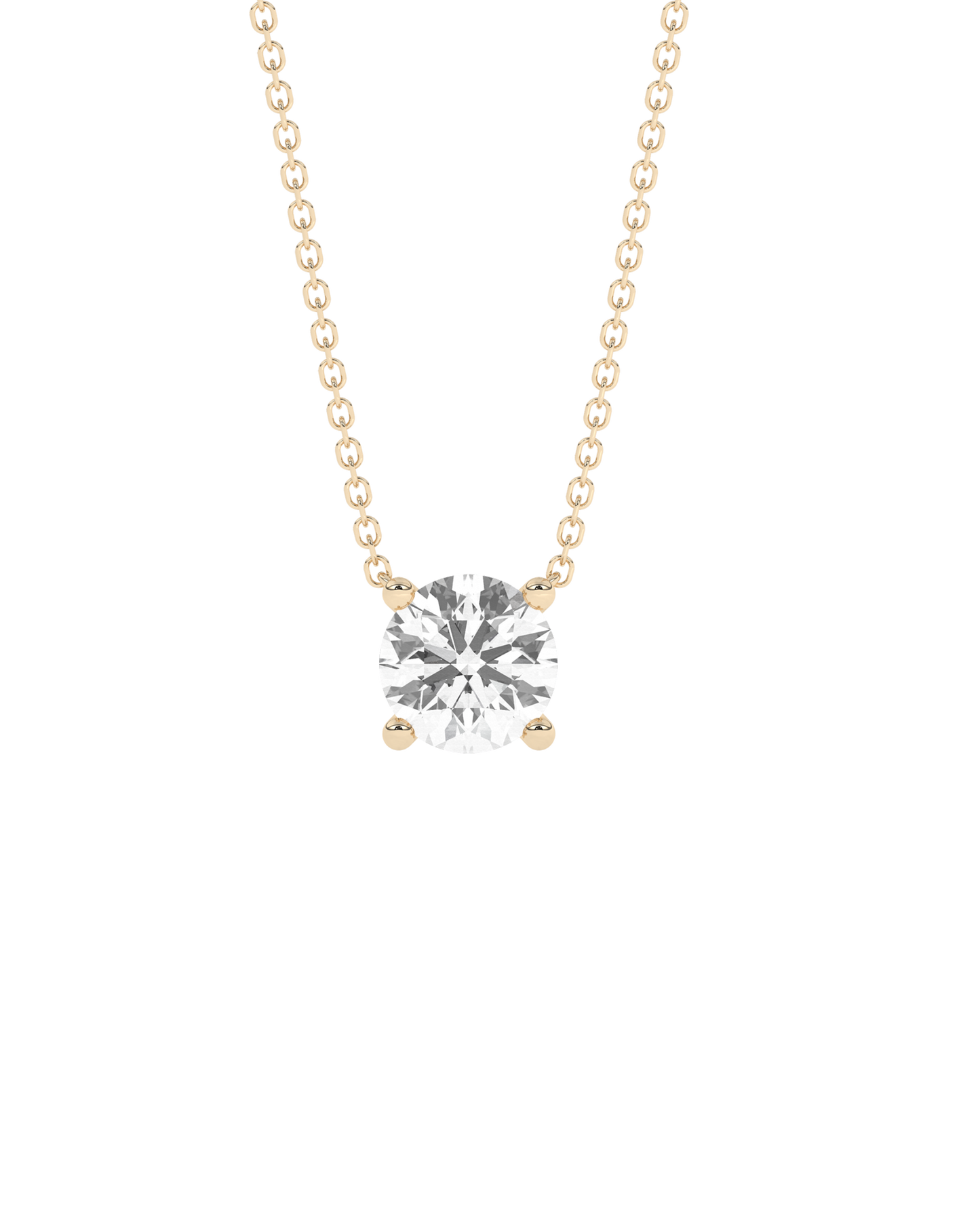Prong Diamond Necklace 14K Gold (1.0 ct.)