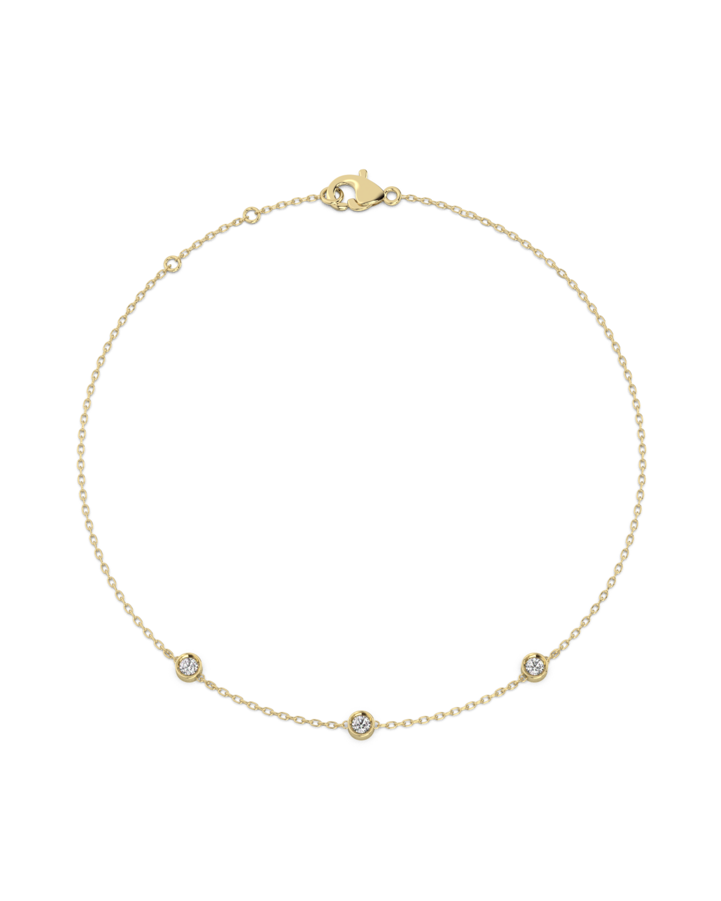 Bezel Diamond Bracelet 14K Gold (0.18 ct.)