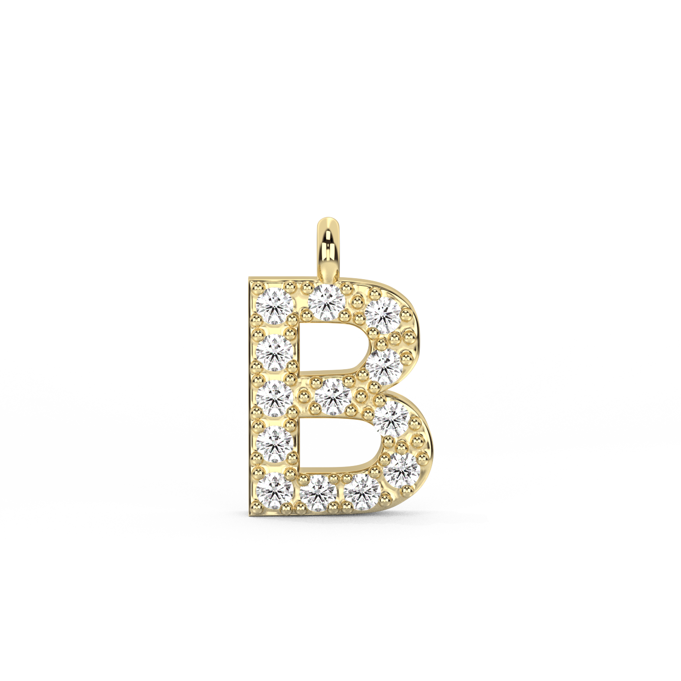 Letter Diamond Pendant | A-Z | 14K Gold (0.04 ct.)