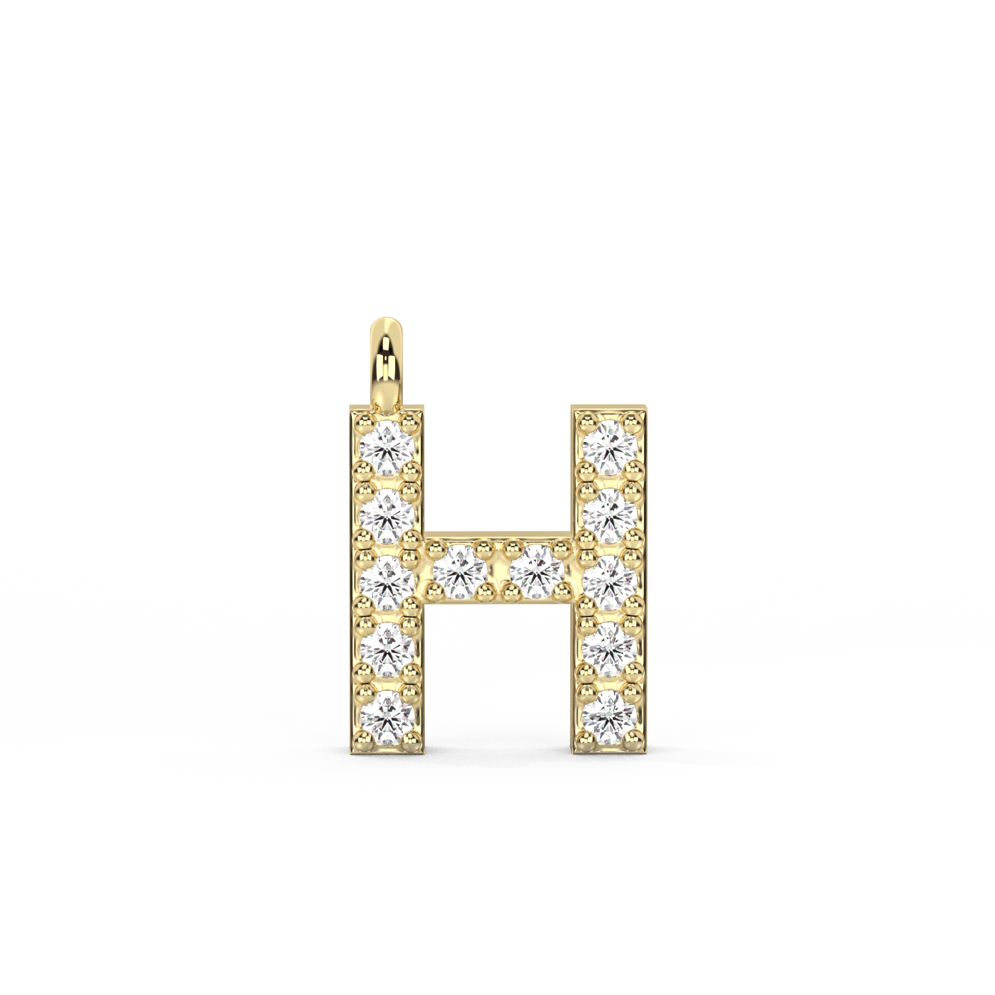 Letter Diamond Pendant | A-Z | 14K Gold (0.04 ct.)