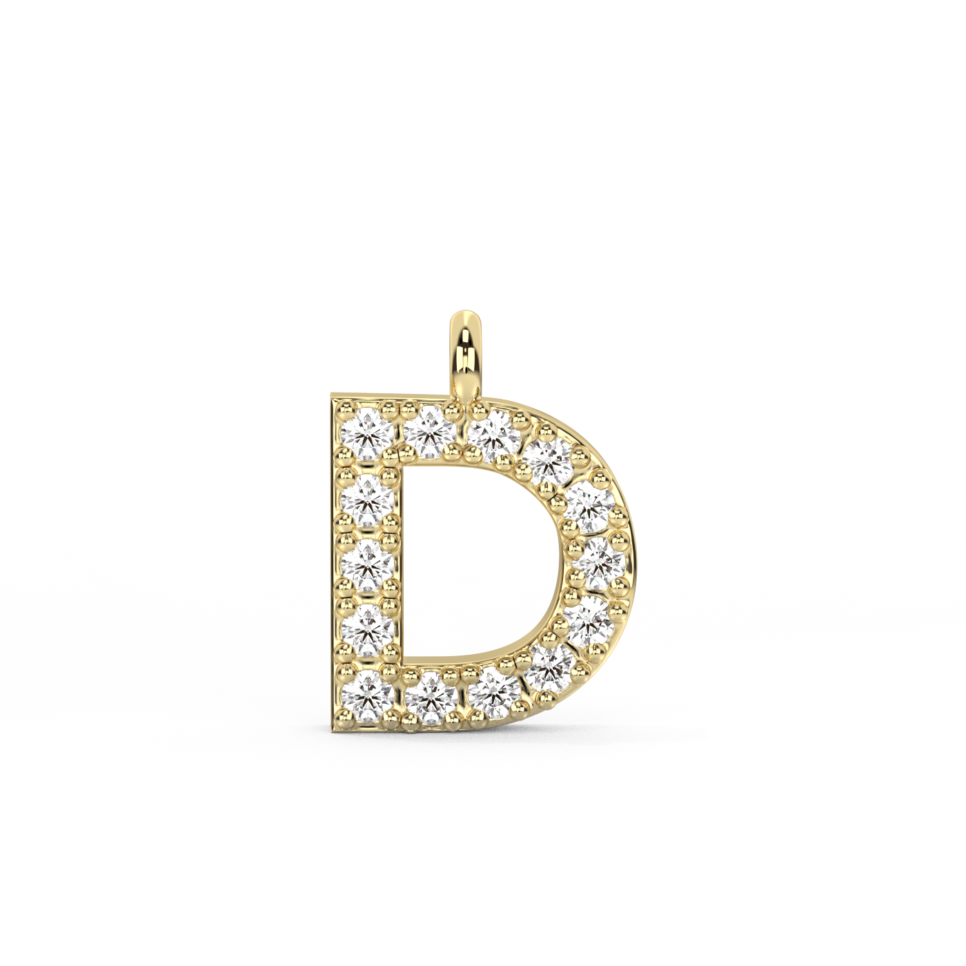 Letter Diamond Pendant | A-Z | 14K Gold (0.04 ct.)