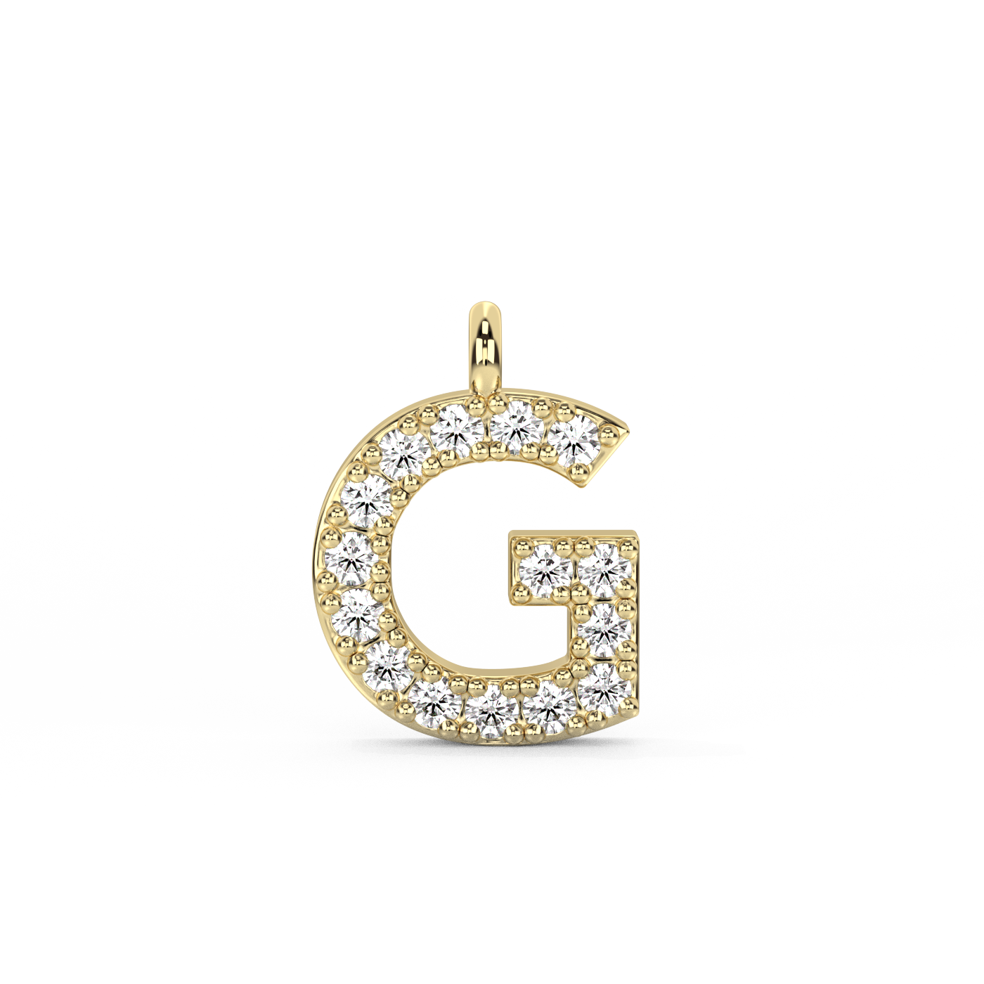 Letter Diamond Pendant | A-Z | 14K Gold (0.04 ct.)