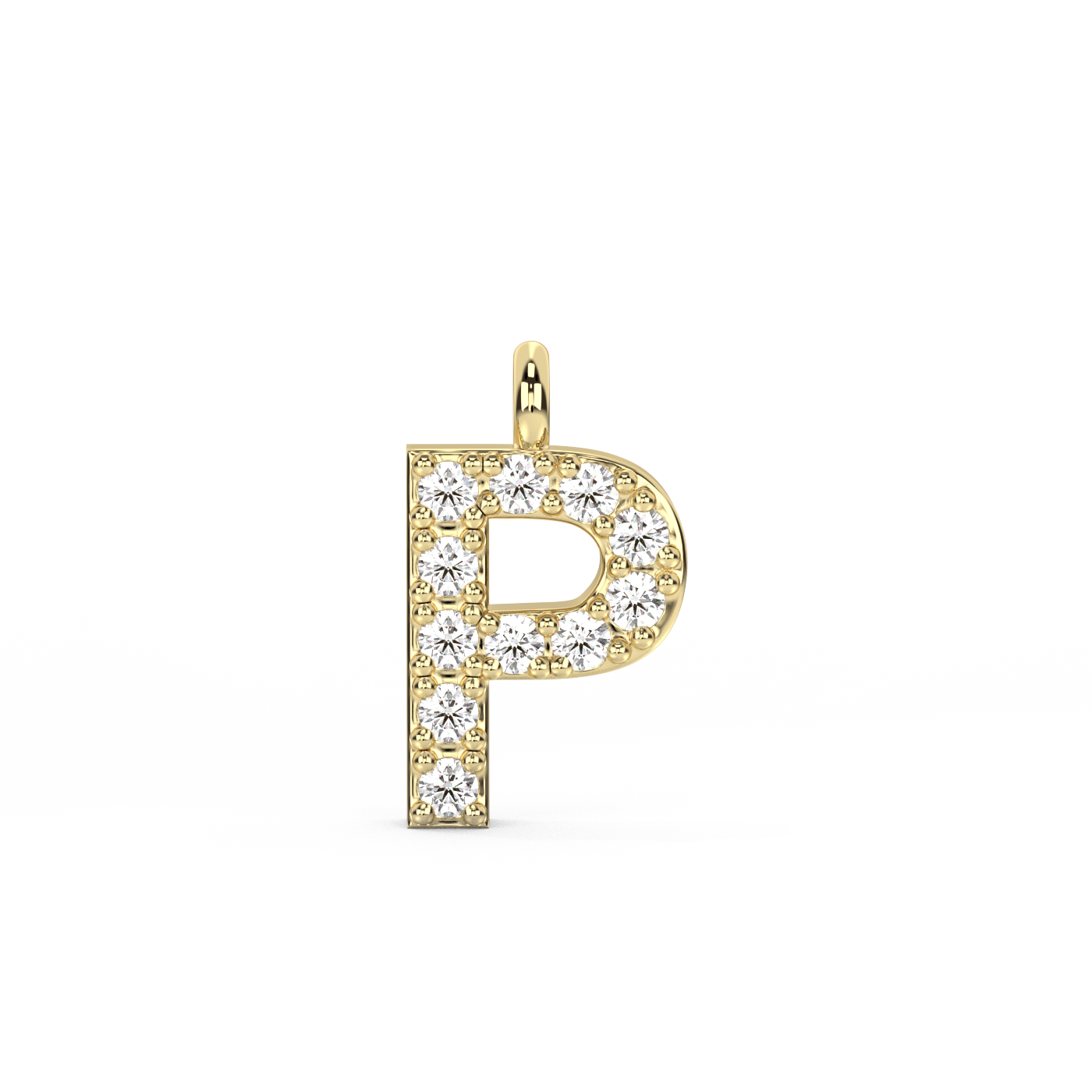 Letter Diamond Pendant | A-Z | 14K Gold (0.04 ct.)