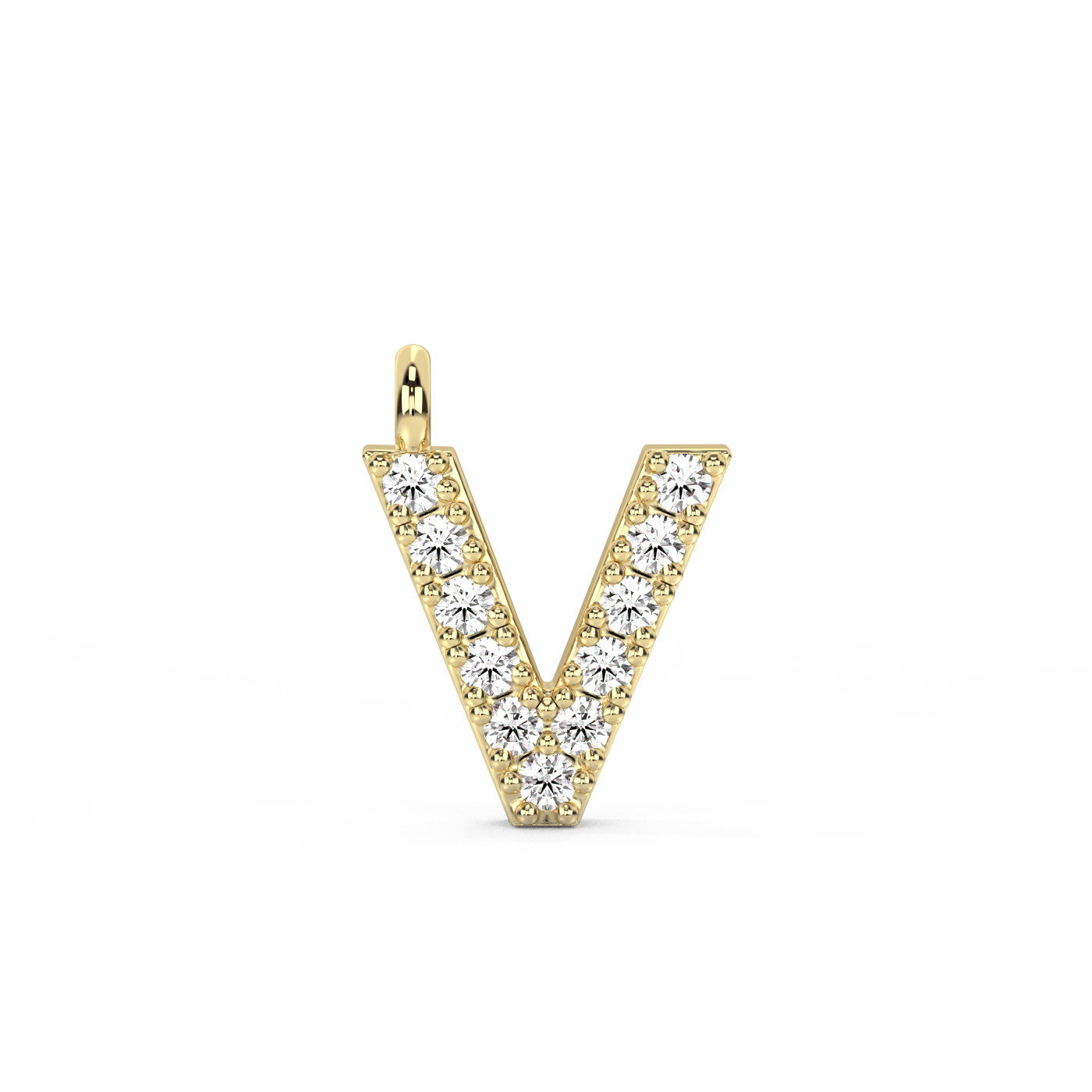 Letter Diamond Pendant | A-Z | 14K Gold (0.04 ct.)