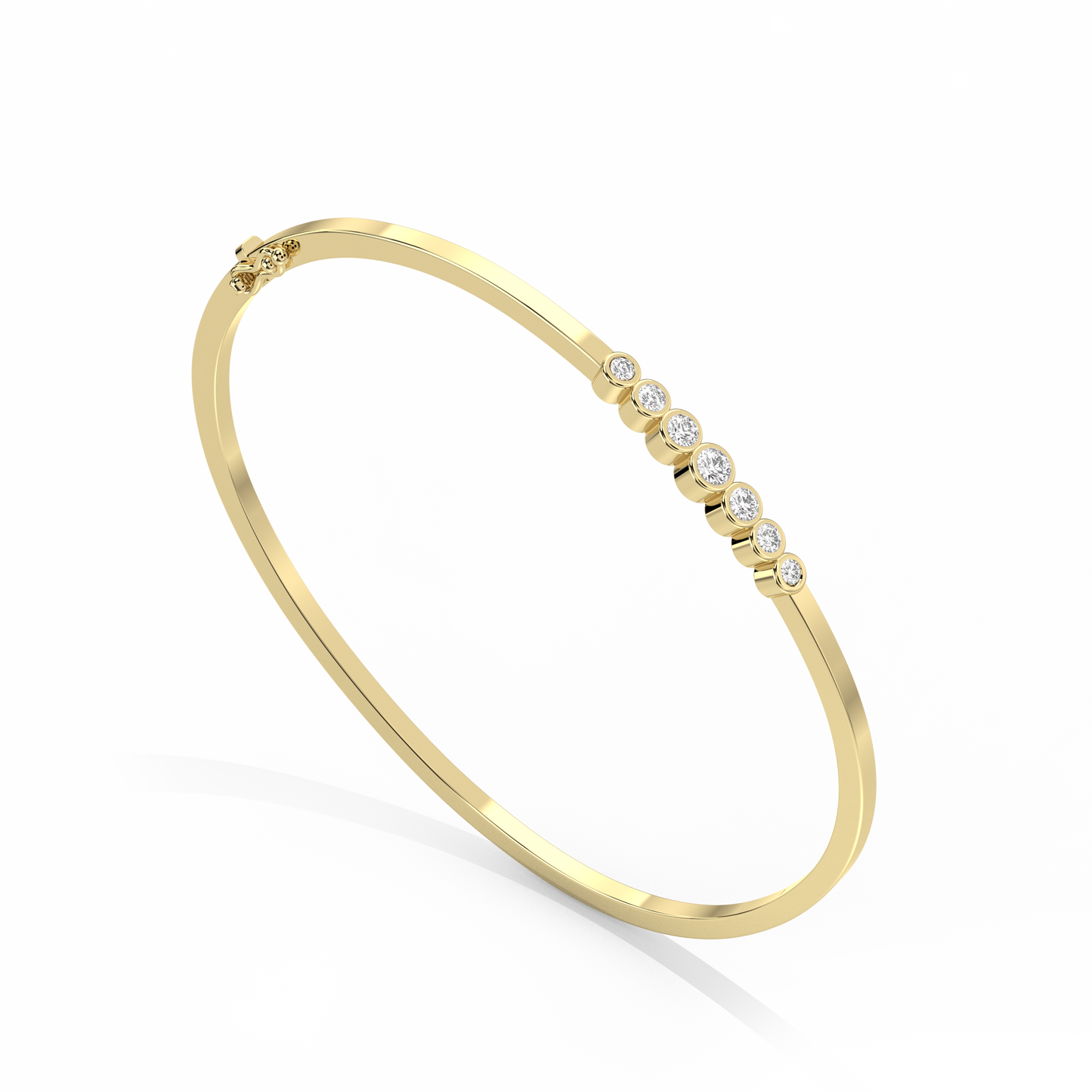 Bezel Diamond Bangle 14K Gold (0.29 ct.)