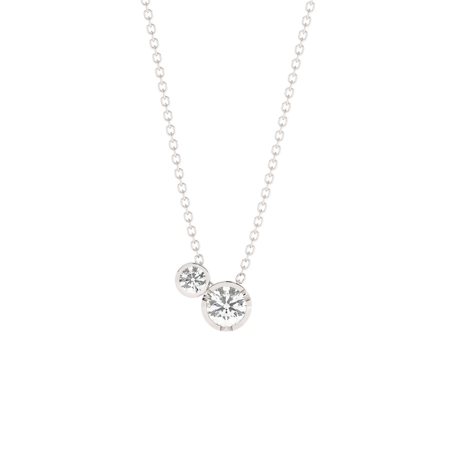 Bezel Diamond Necklace 14K Gold (0.13 ct.)