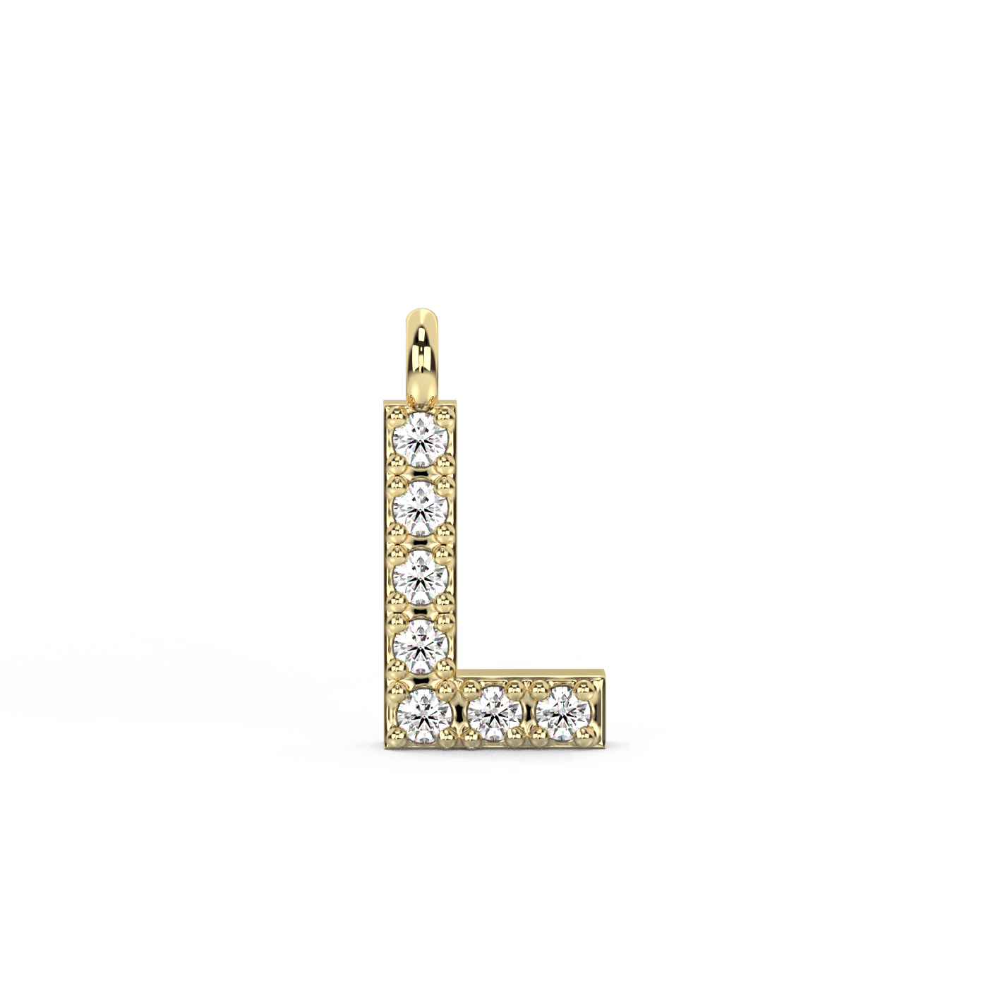 Letter Diamond Pendant | A-Z | 14K Gold (0.04 ct.)