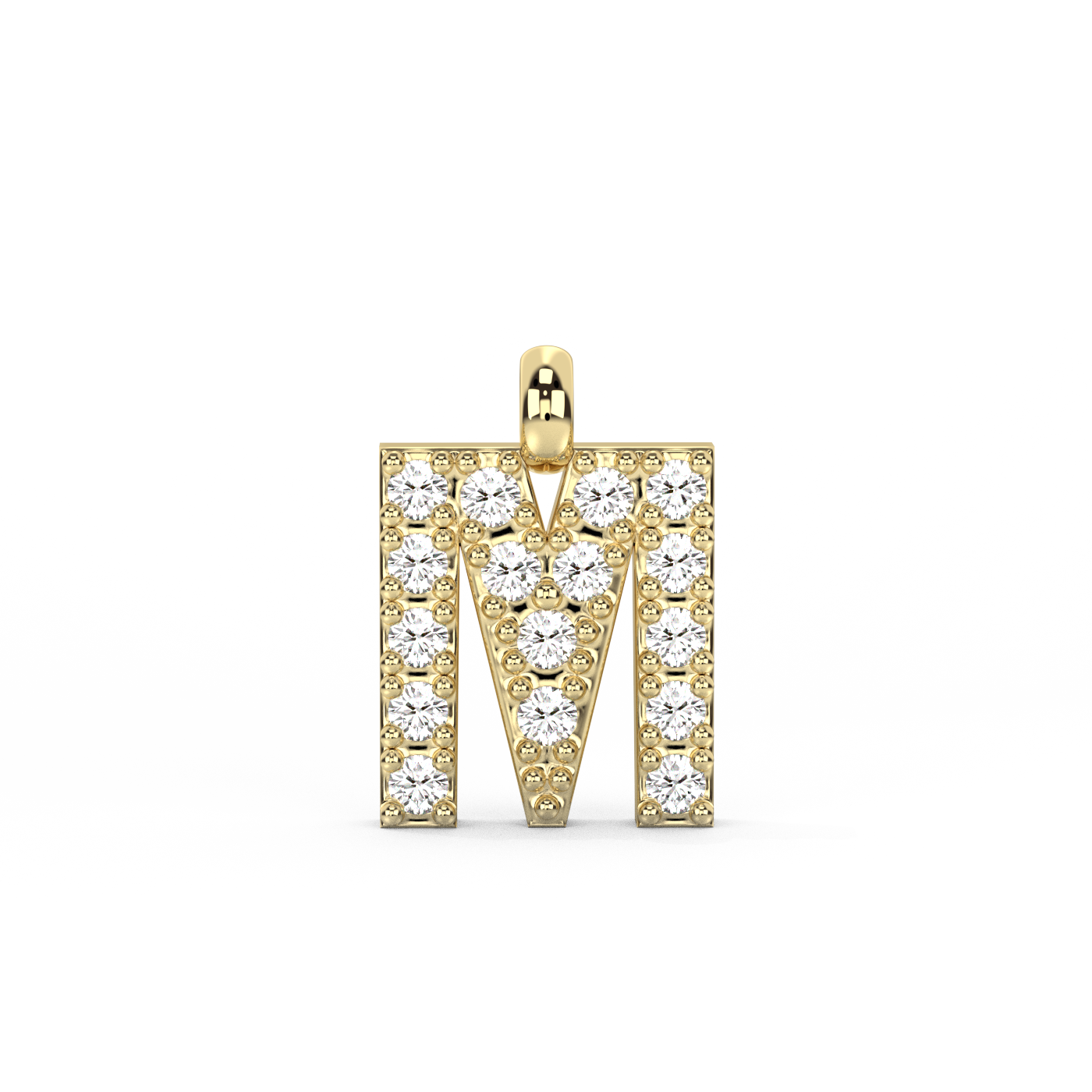 Letter Diamond Pendant | A-Z | 14K Gold (0.04 ct.)