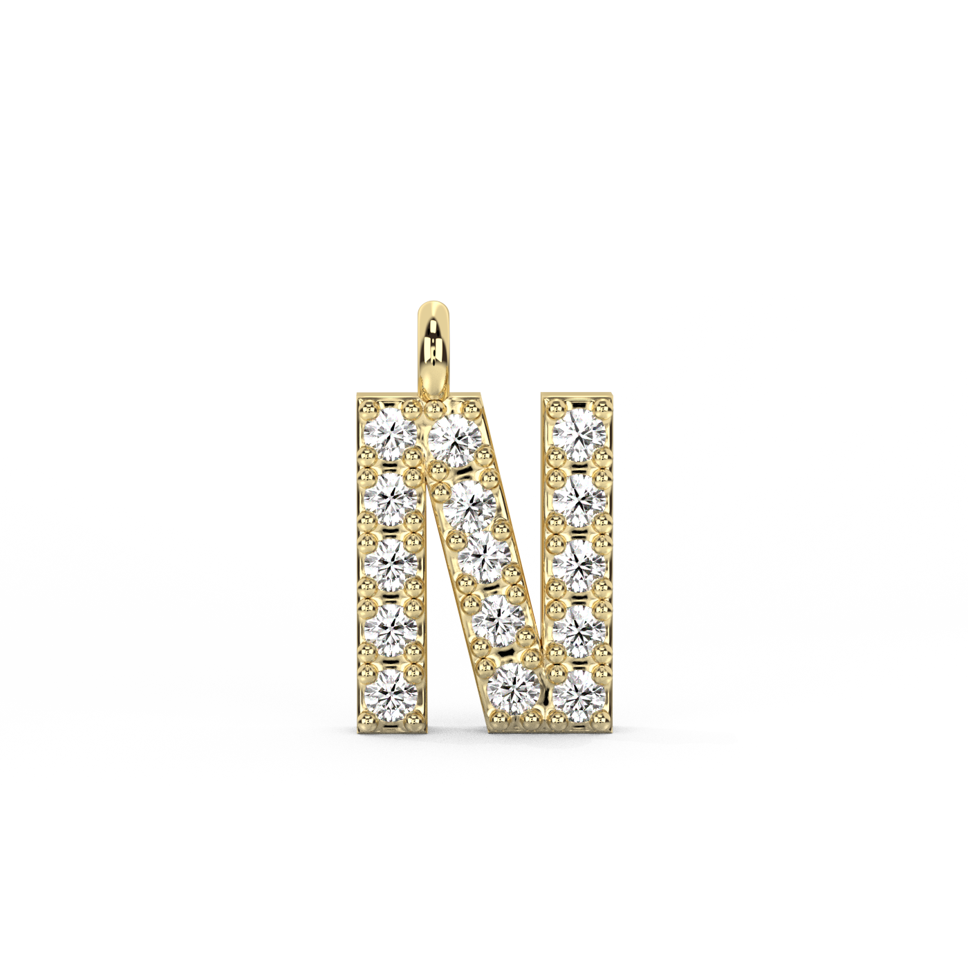Letter Diamond Pendant | A-Z | 14K Gold (0.04 ct.)