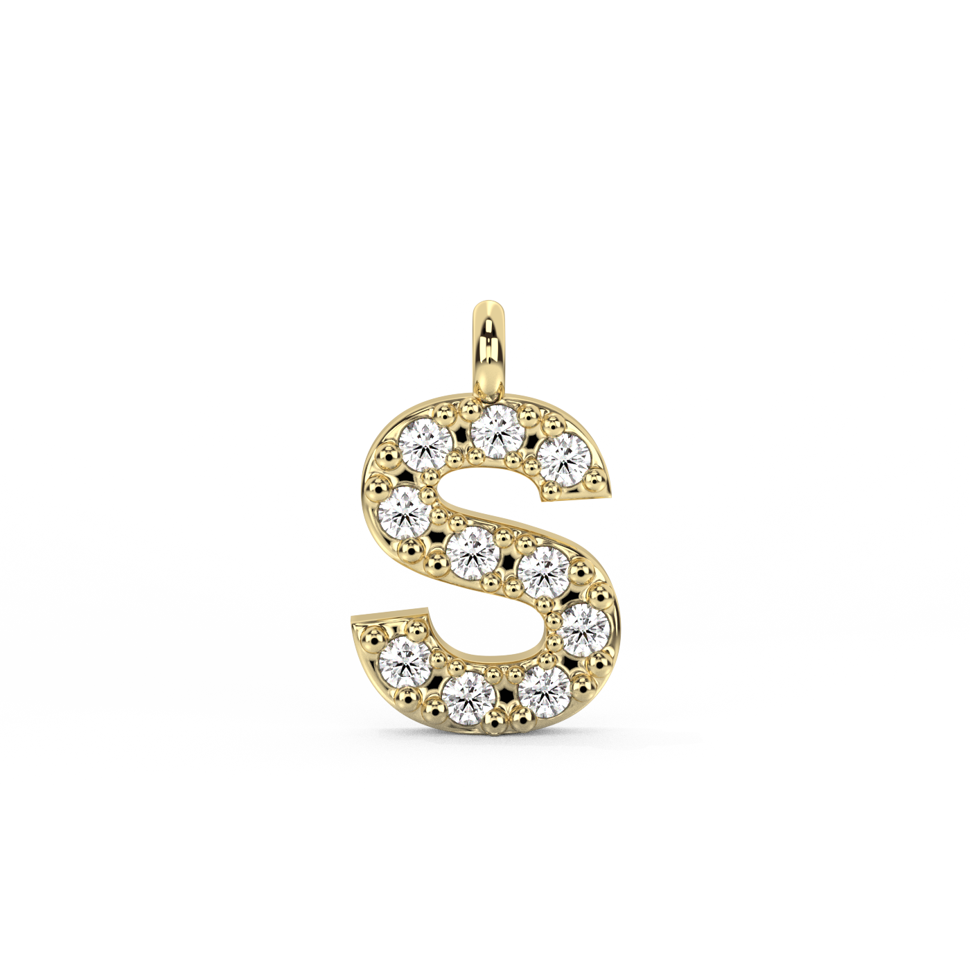 Letter Diamond Pendant | A-Z | 14K Gold (0.04 ct.)