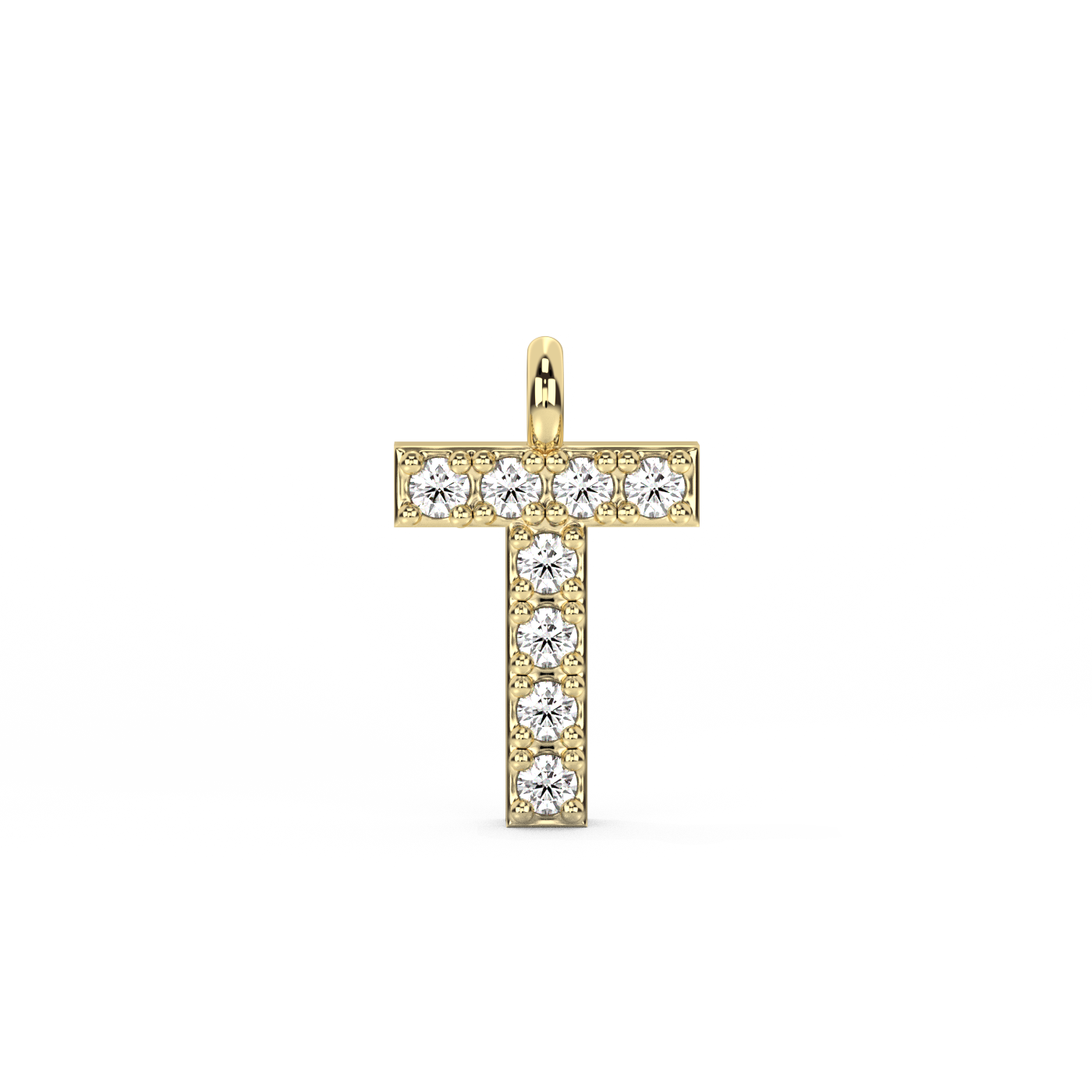 Letter Diamond Pendant | A-Z | 14K Gold (0.04 ct.)