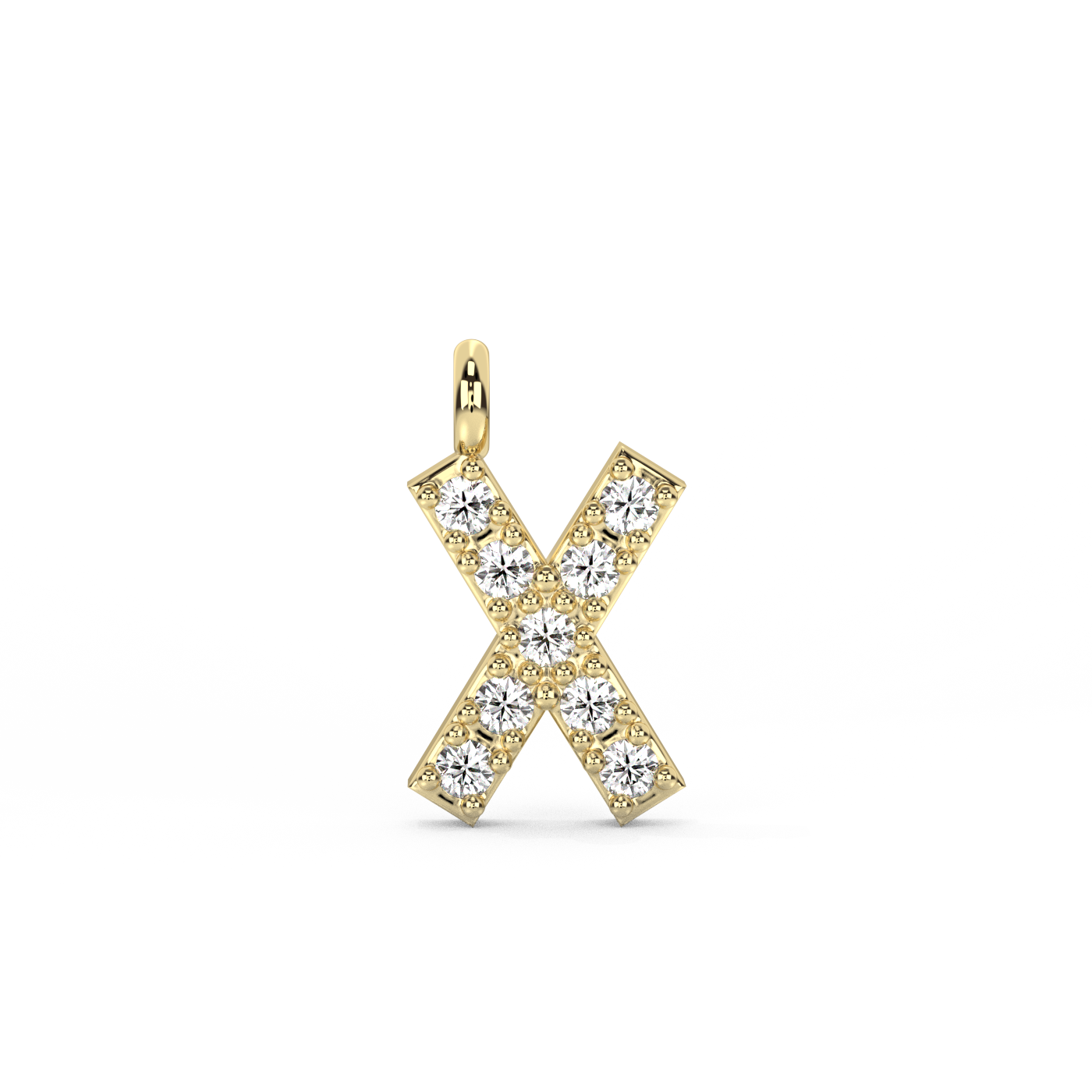 Letter Diamond Pendant | A-Z | 14K Gold (0.04 ct.)