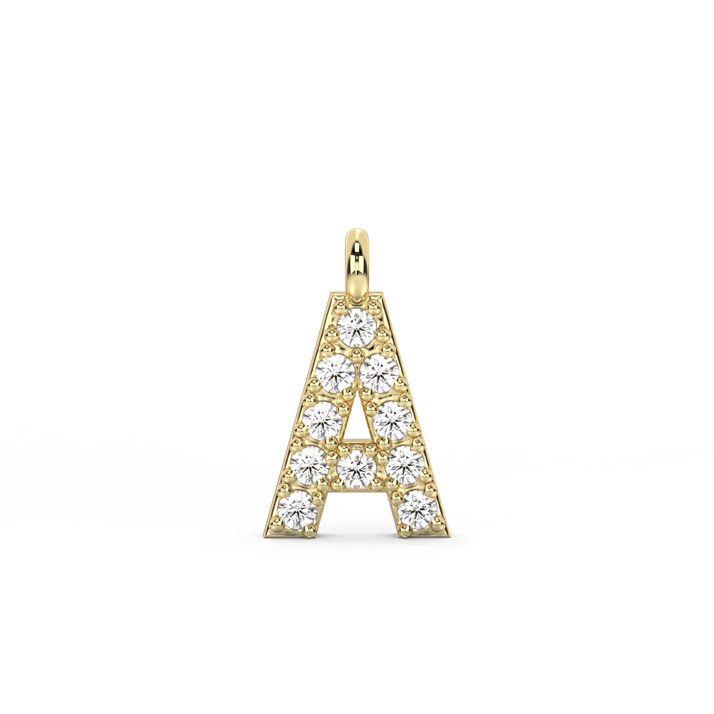 Letter Diamond Pendant | A-Z | 14K Gold (0.04 ct.)