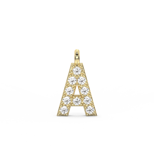 Letter Diamond Pendant | A-Z | 14K Gold (0.04 ct.)