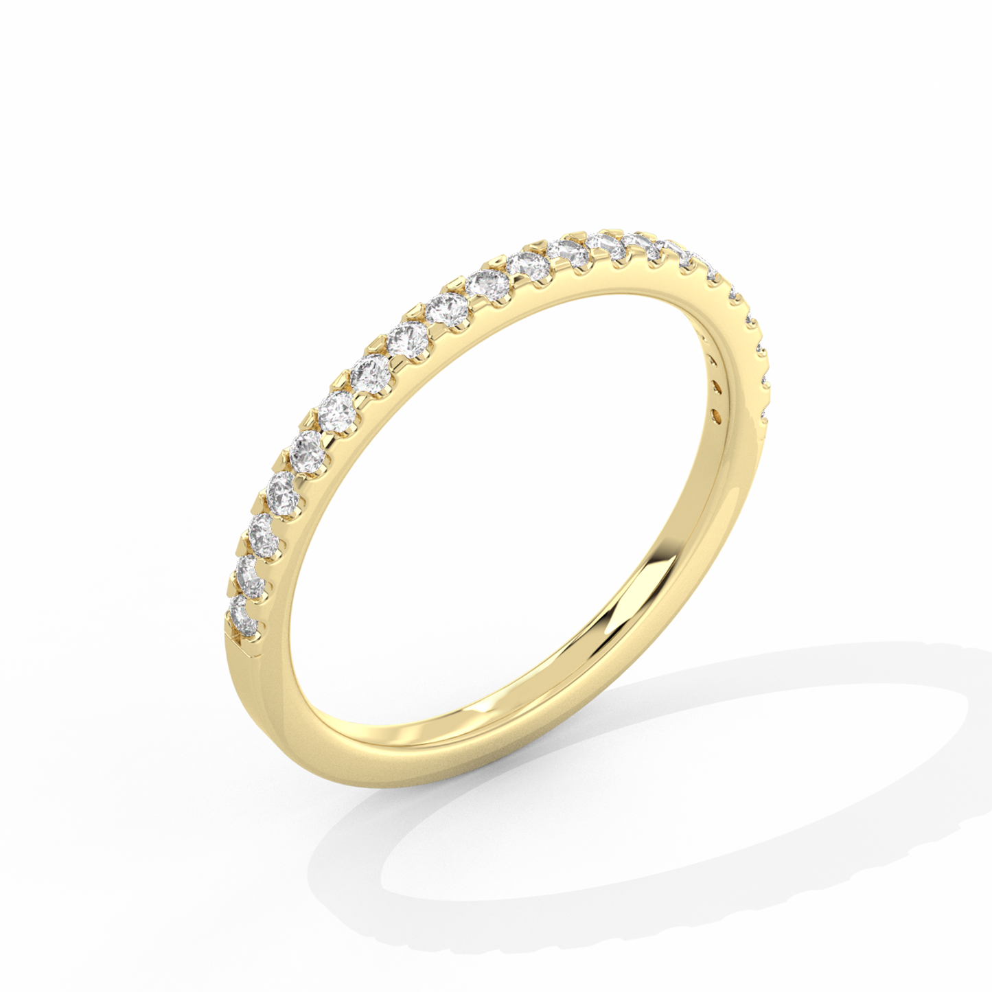 Half Eternity Diamond Ring Medium 14K Gold (Size 54)
