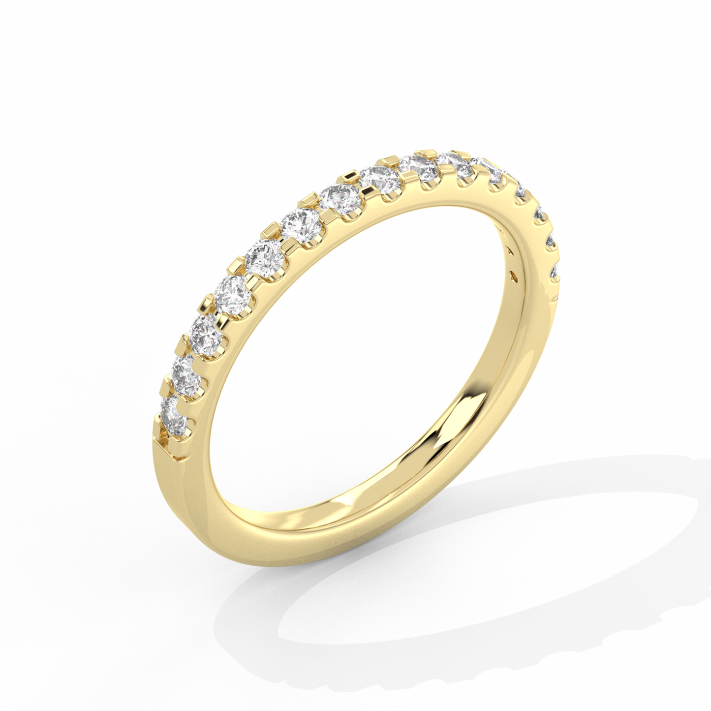 Half Eternity Diamond Ring Large 14K Gold
