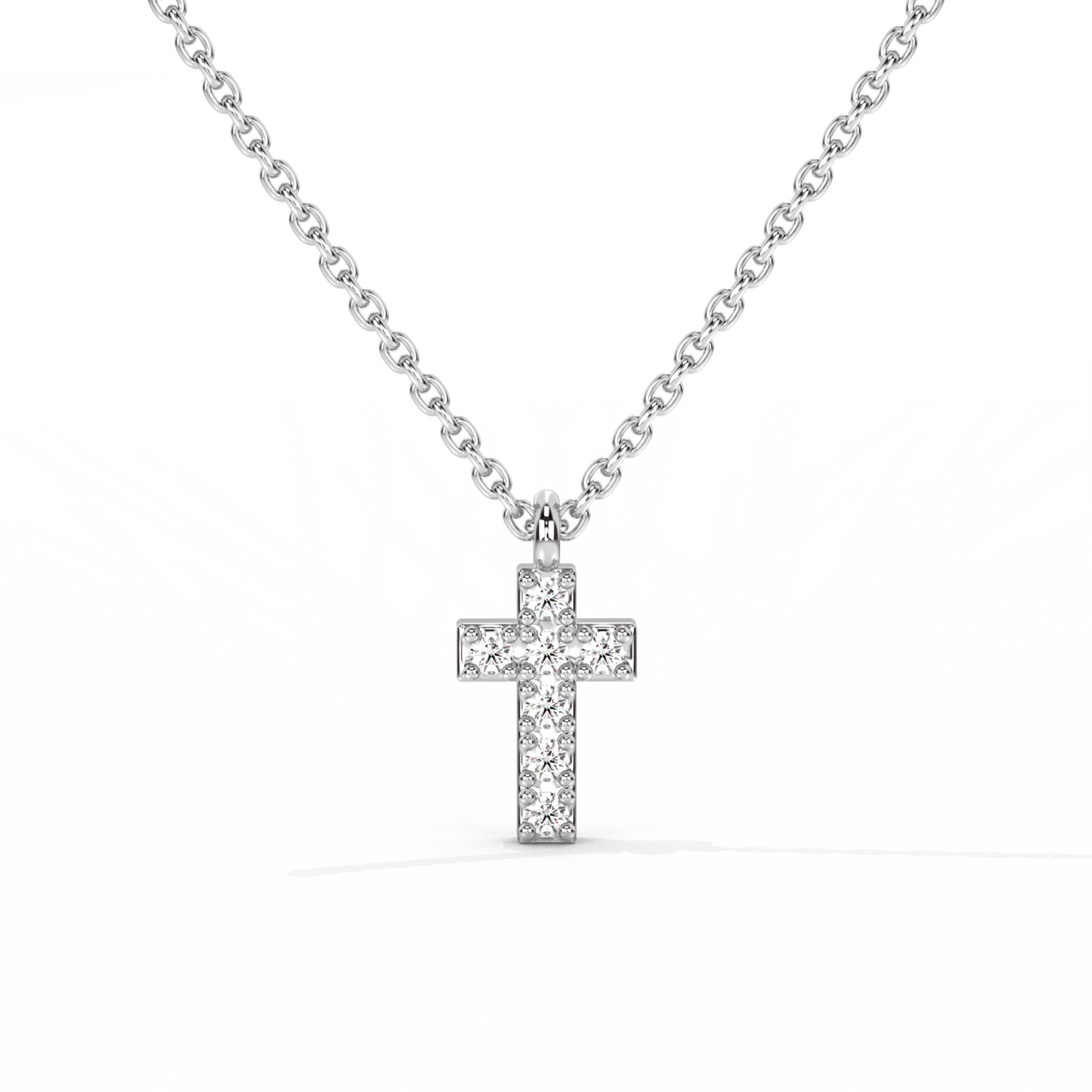 Cross Diamond Pendant 14K Gold (0.02 ct.)