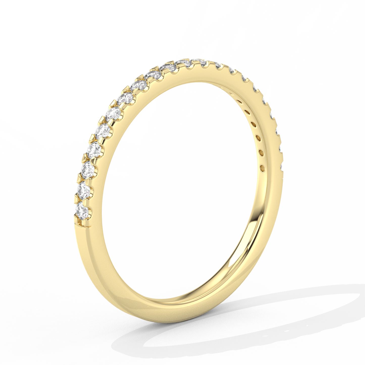 Half Eternity Diamond Ring Tiny 14K Gold