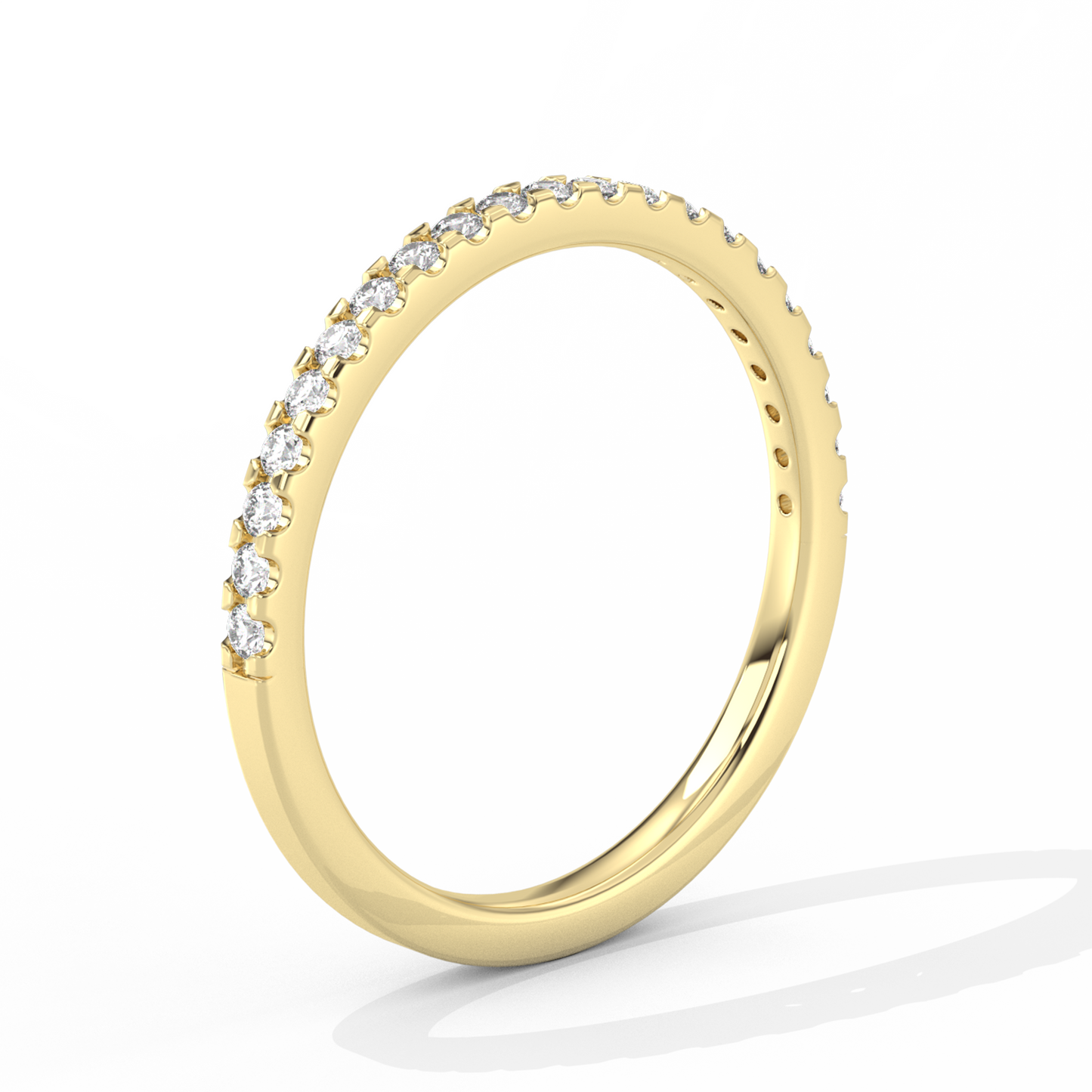Half Eternity Diamond Ring Medium 14K Gold (Size 54)
