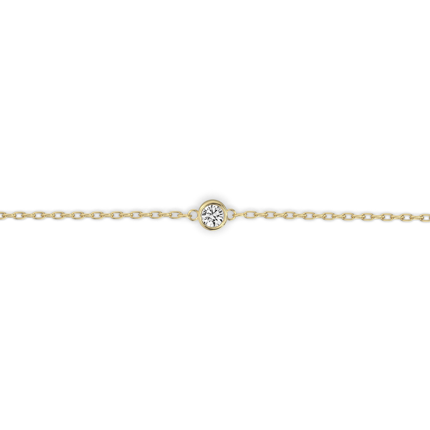 Bezel Diamond Bracelet (0.03 ct.) 14K Yellow Gold