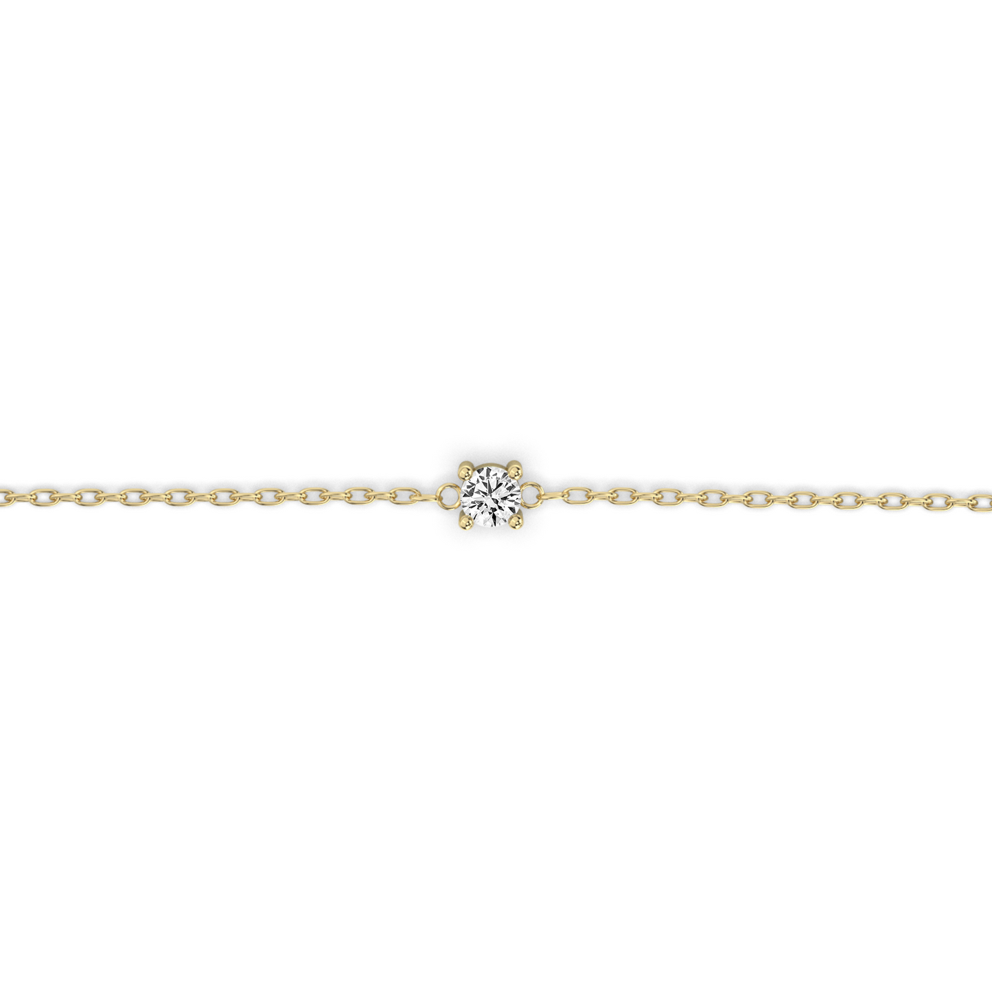 Prong Lab-grown Diamond Bracelet - 14K White Gold (0.03 ct.)