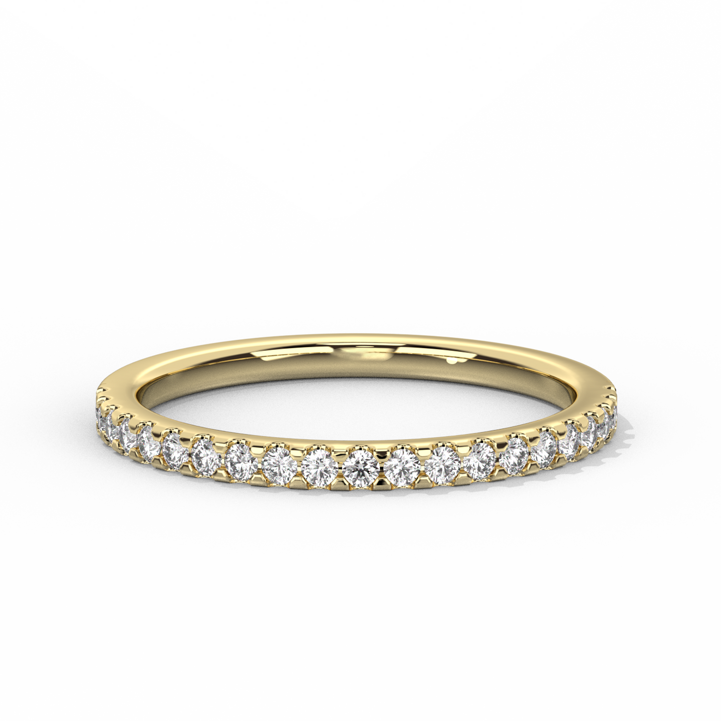 Half Eternity Diamond Ring Medium 14K Gold (Size 54)