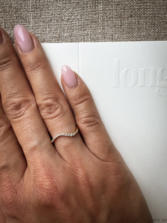 Little wave diamond ring 14K Gold (0.13 ct.)