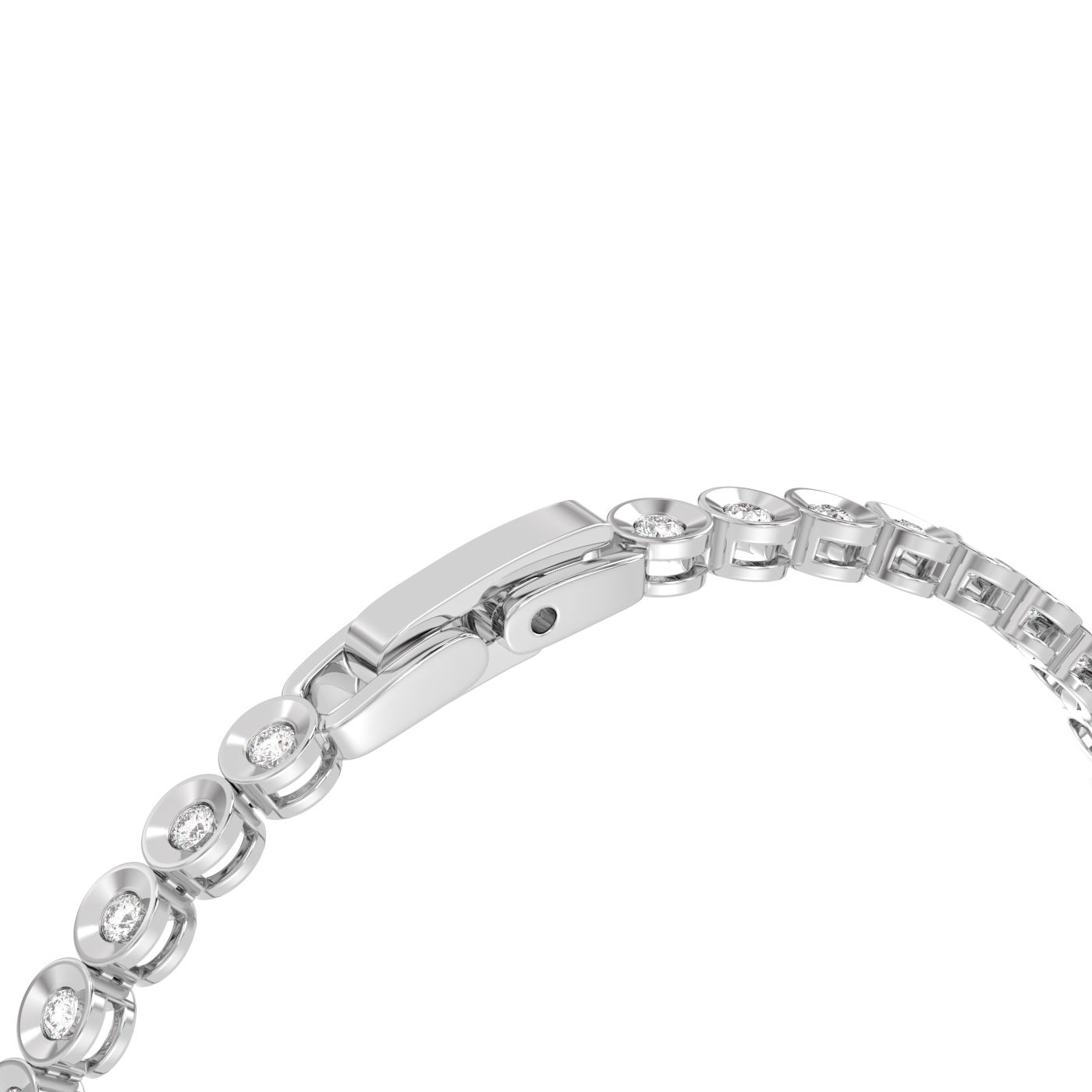 Bezel Tennis Diamond Bracelet - 14K White Gold (1 ct.)