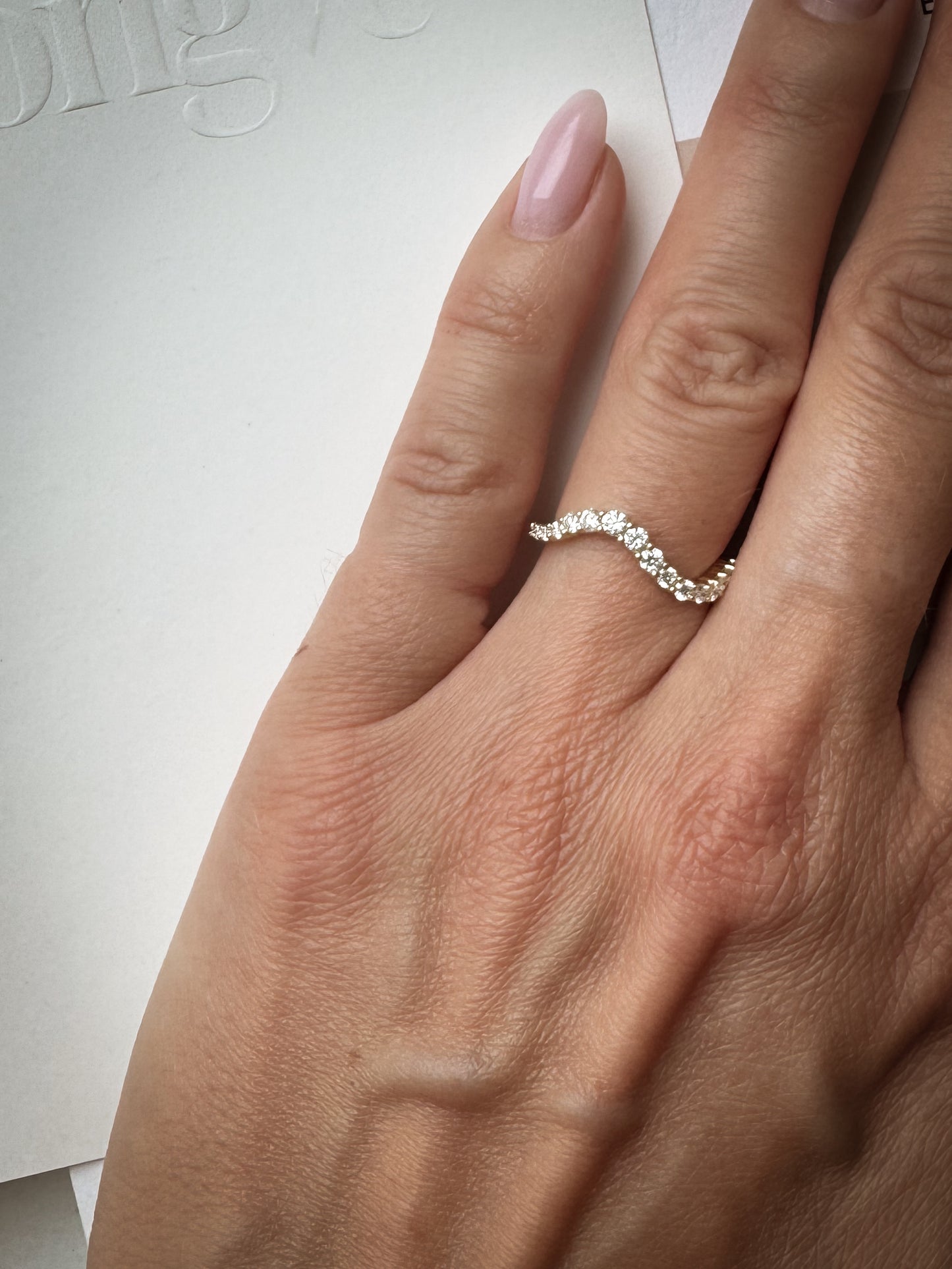 Wave diamond ring 14K Gold (0.43 ct.)