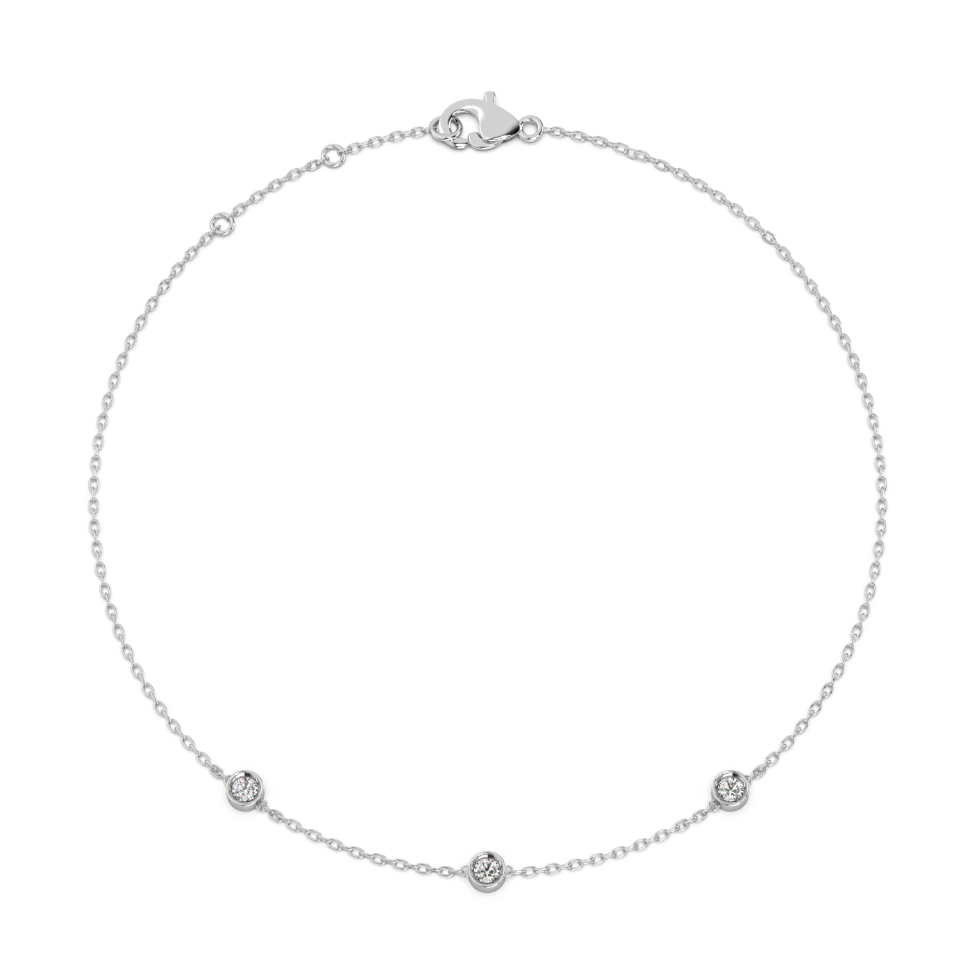 Bezel Diamond Bracelet 14K Gold (0.18 ct.)