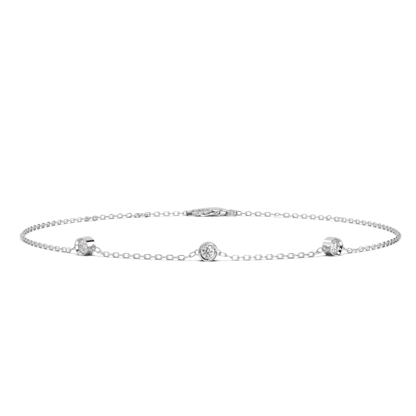 Bezel Diamond Bracelet 14K Gold (0.18 ct.)