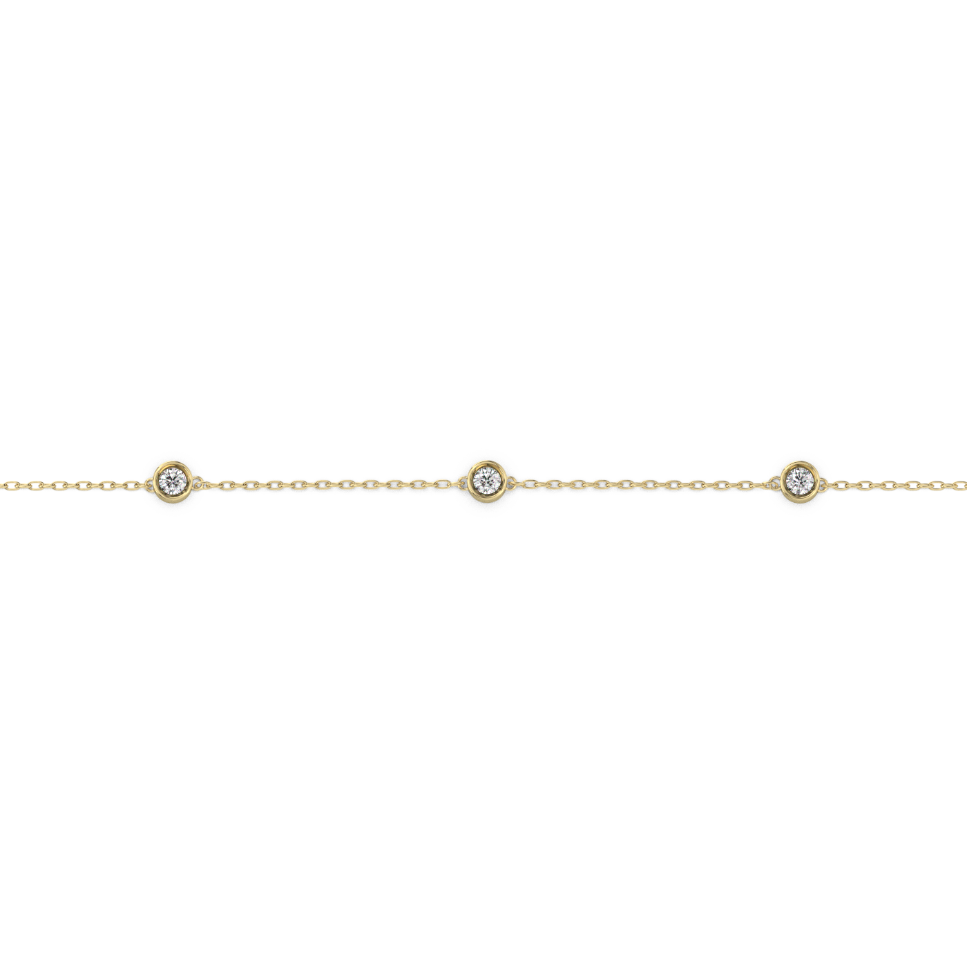 Bezel Diamond Bracelet 14K Gold (0.18 ct.)
