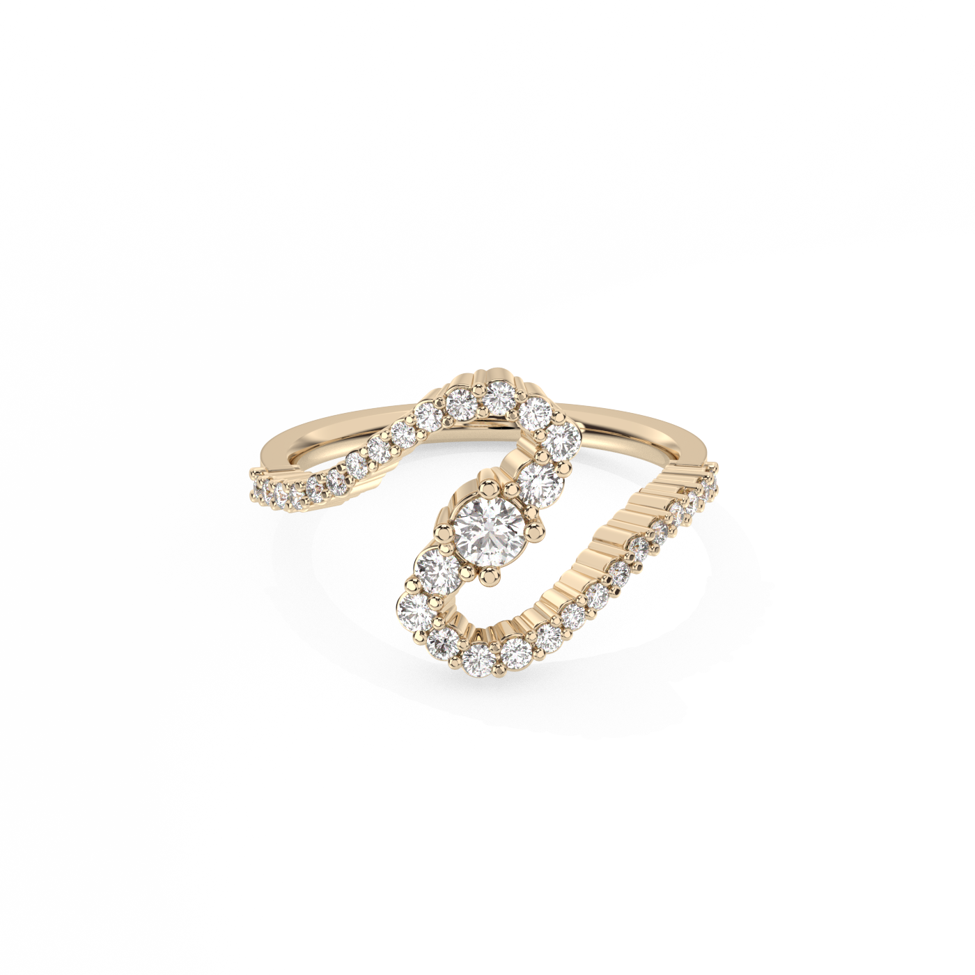 Snail solitaire diamond ring 14K Gold (0.50 ct.)