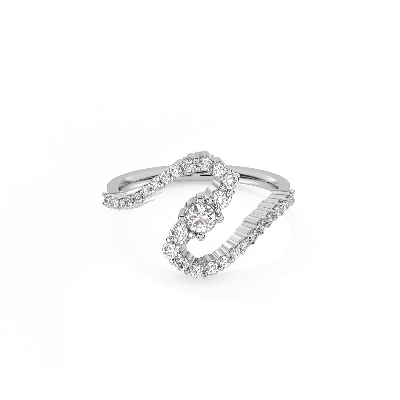 Snail solitaire diamond ring 14K Gold (0.50 ct.)