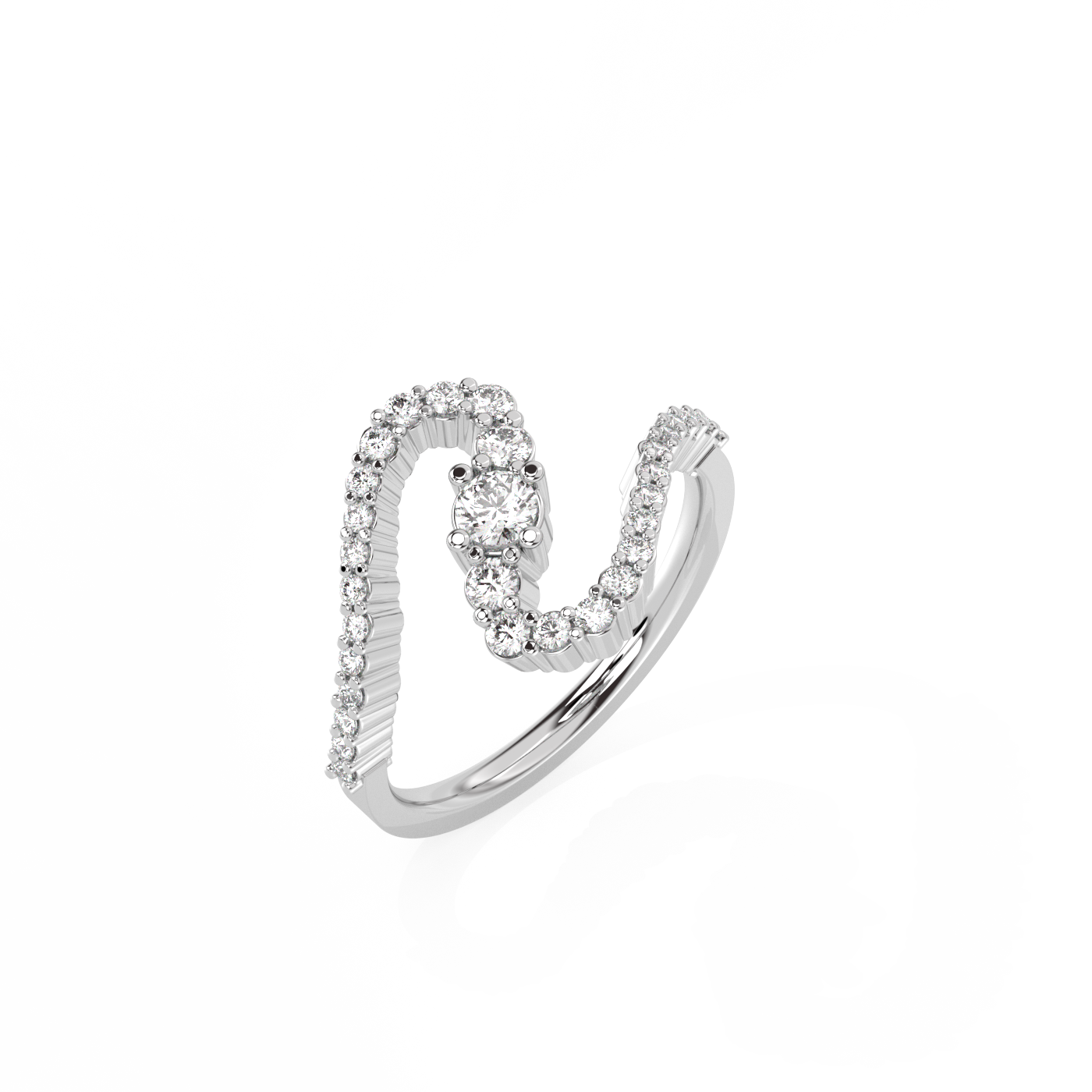 Snail solitaire diamond ring 14K Gold (0.50 ct.)