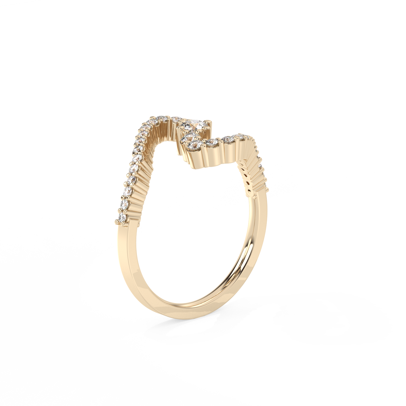 Snail solitaire diamond ring 14K Gold (0.50 ct.)