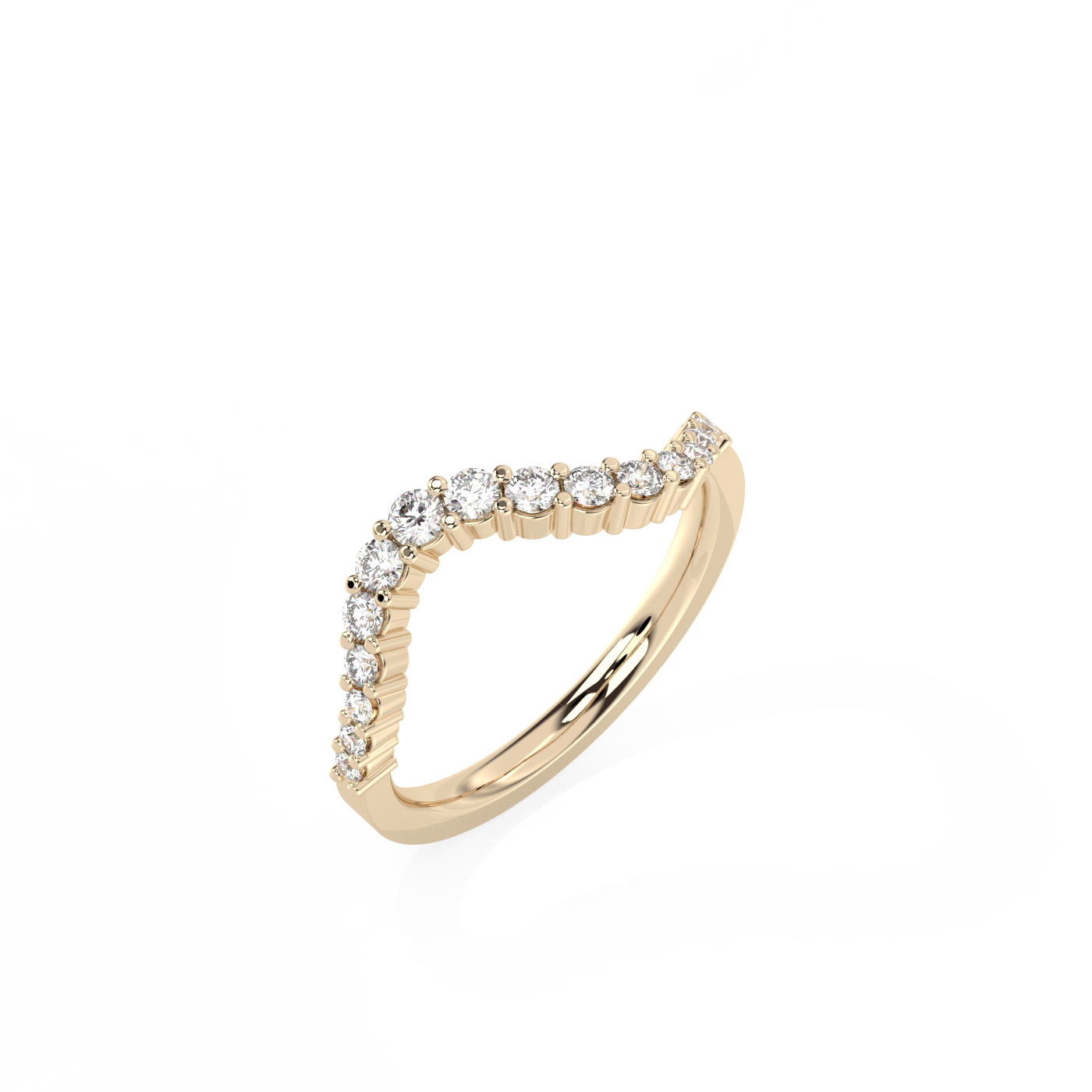 Wave diamond ring 14K Gold (0.43 ct.)