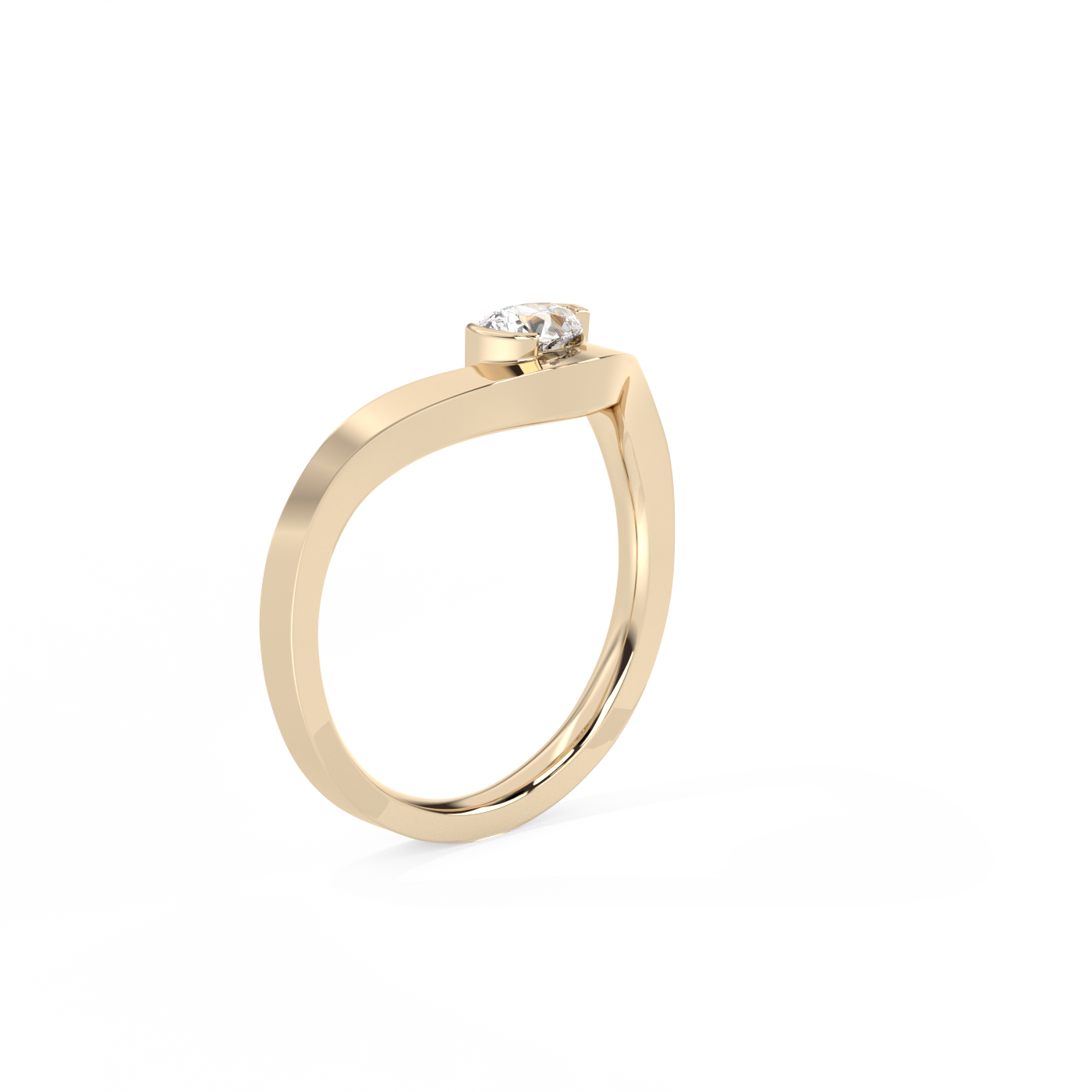 Pear diamond ring 14K Gold (0.45 ct.)