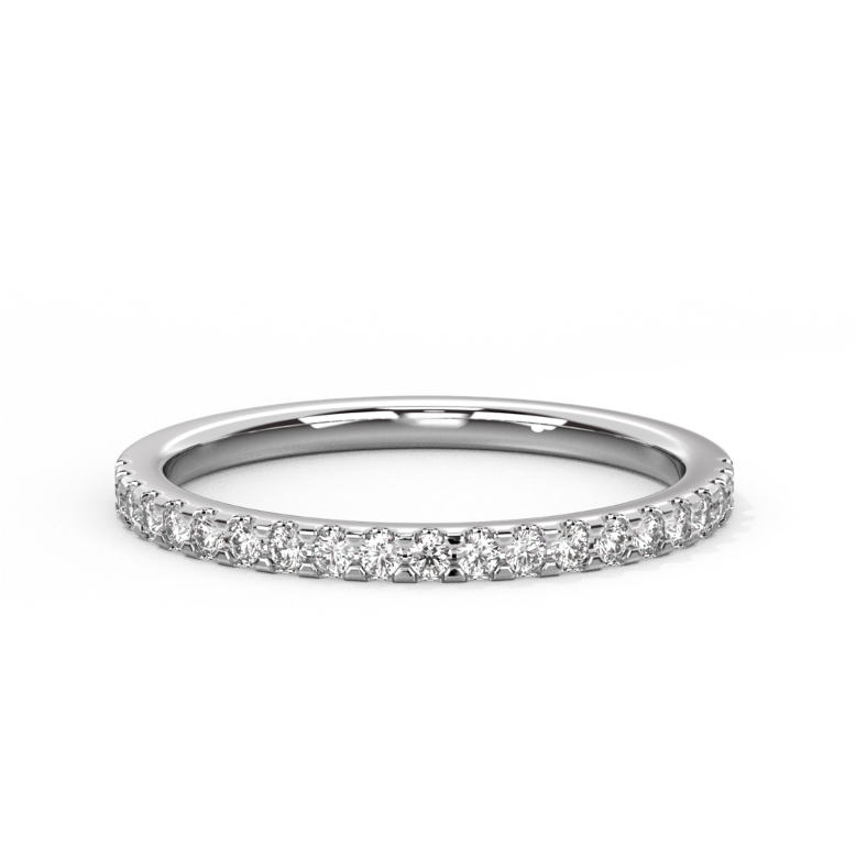 Half Eternity Diamond Ring Tiny 14K Gold