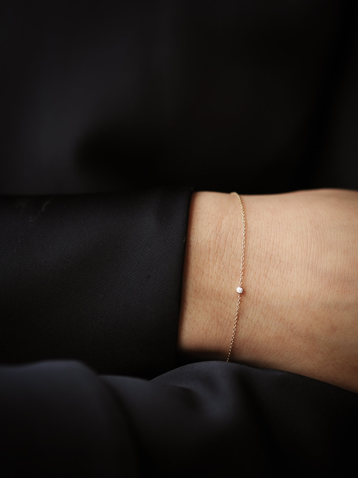 Bezel Diamond Bracelet 14K Gold (0.03 ct.)