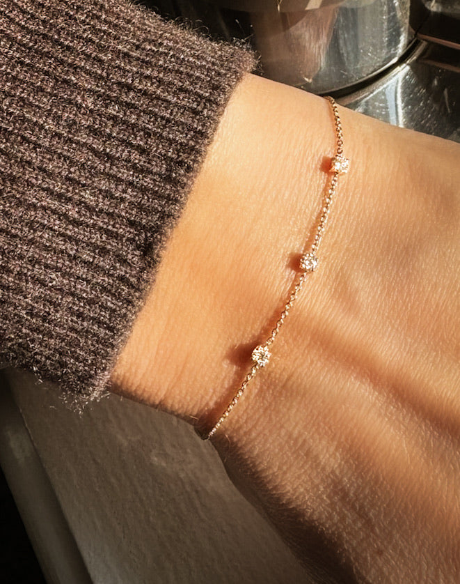 Prong Diamond Bracelet 14K Gold (0.18 ct.)