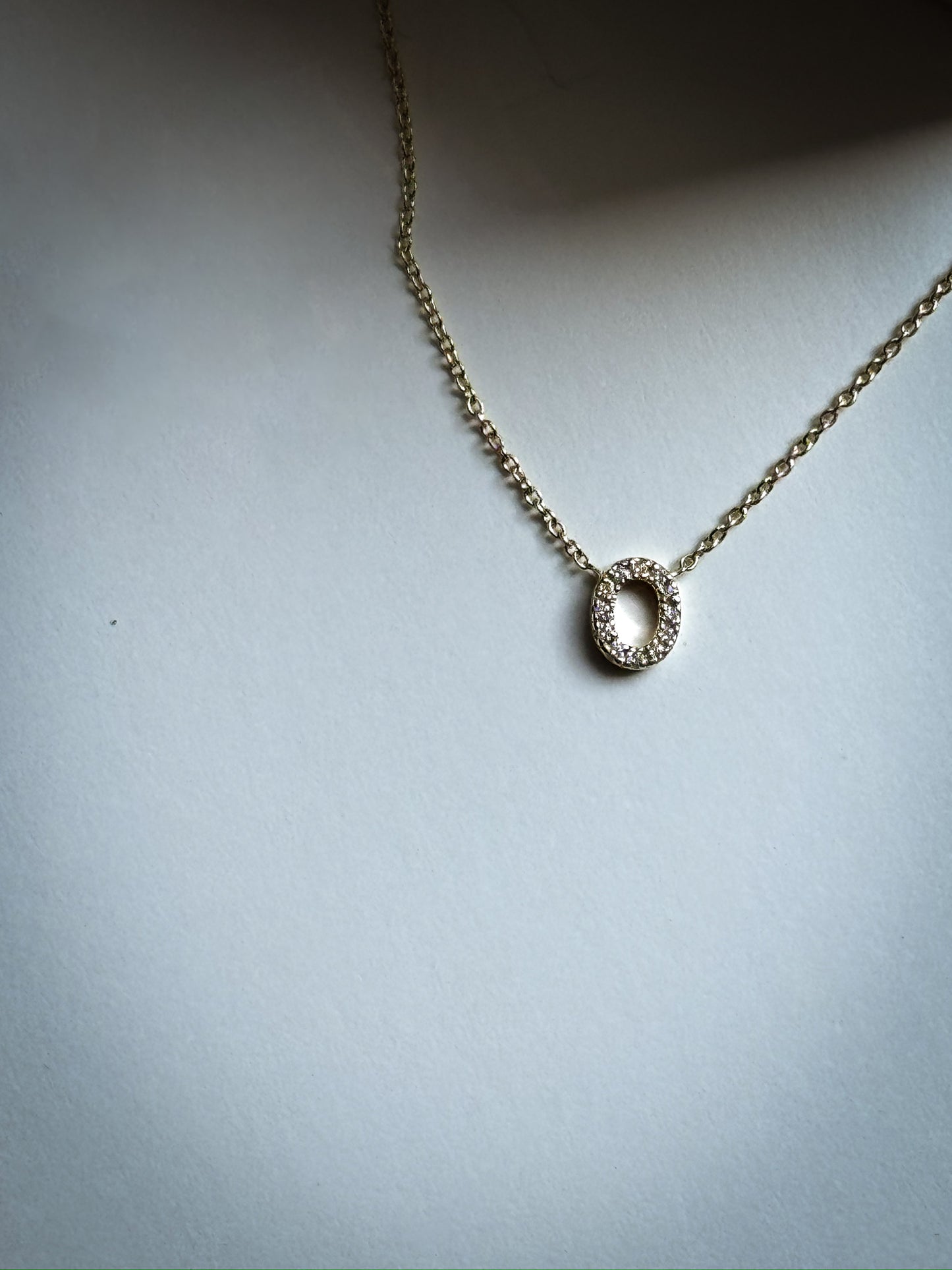 Letter Diamond Necklace | A-Z | 14K Gold (0.04 ct.)