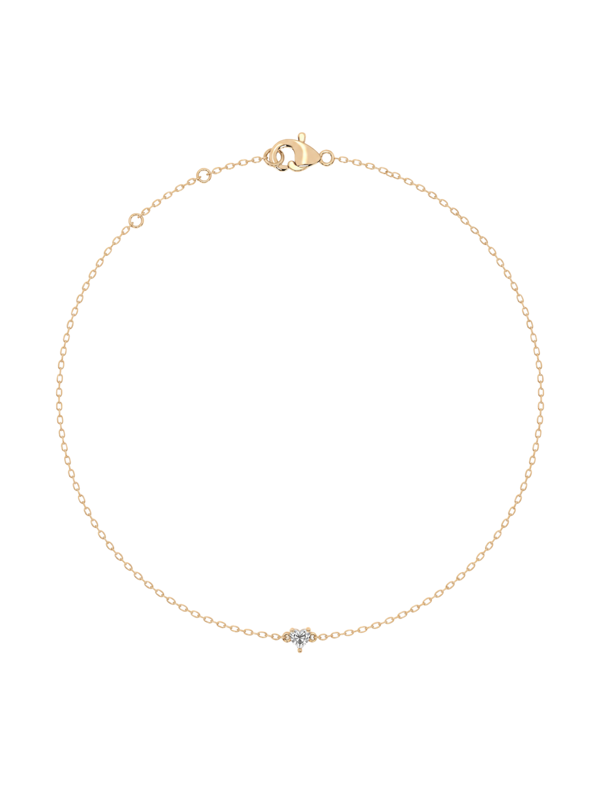 Heart Cut Lab-grown Diamond Bracelet - 14K Yellow Gold (0.06 ct.)