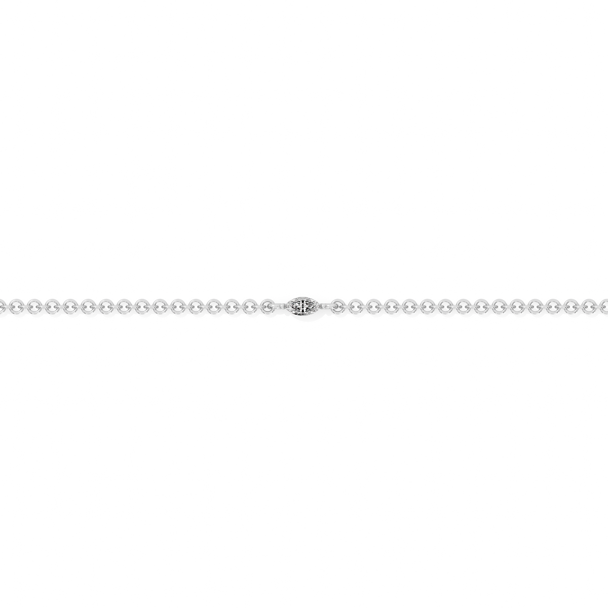 Marquise Cut Lab-grown Diamond Bracelet - 14K White Gold (0.06 ct.)