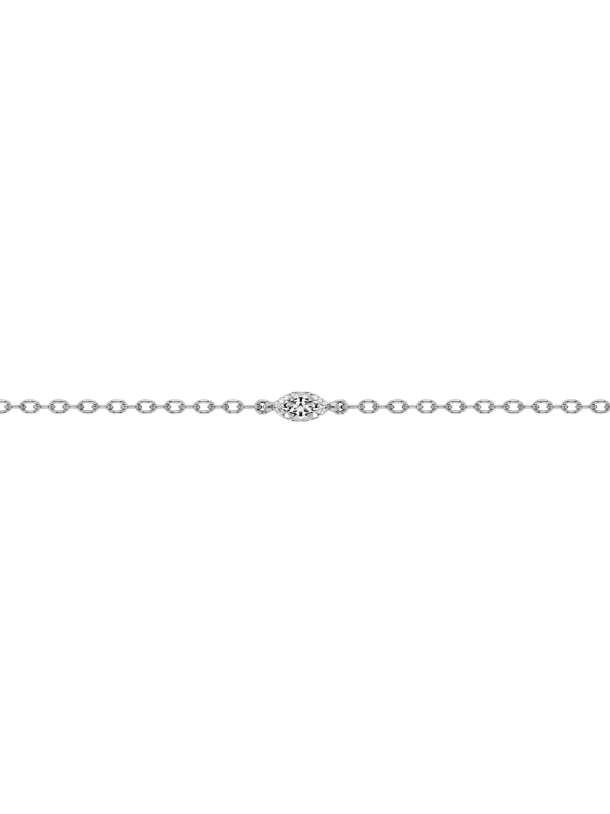 Marquise Cut Lab-grown Diamond Bracelet - 14K White Gold (0.06 ct.)