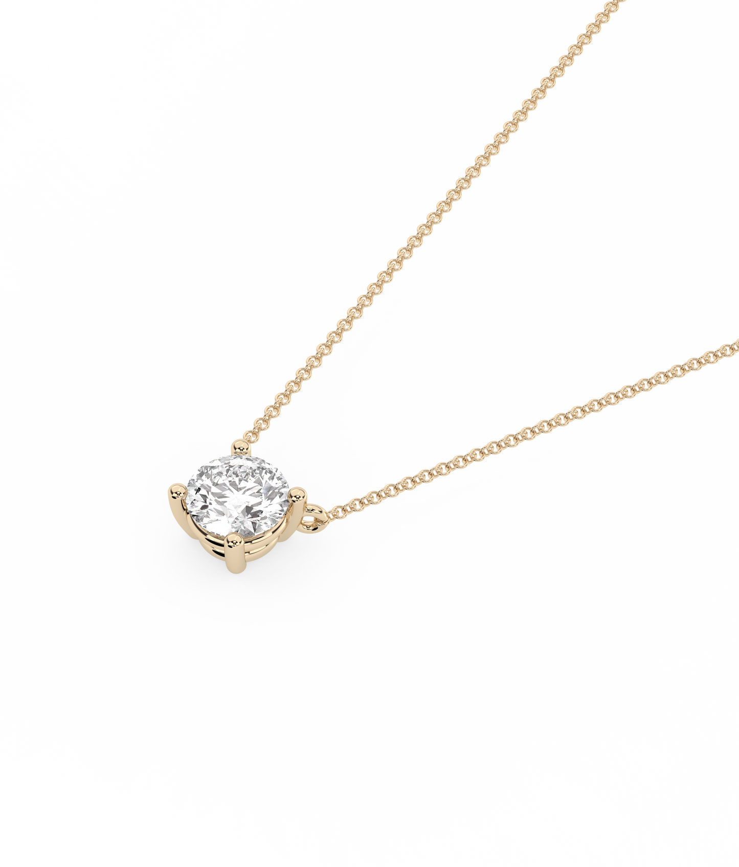 Prong Diamond Necklace 14K Gold (0.50 ct.)